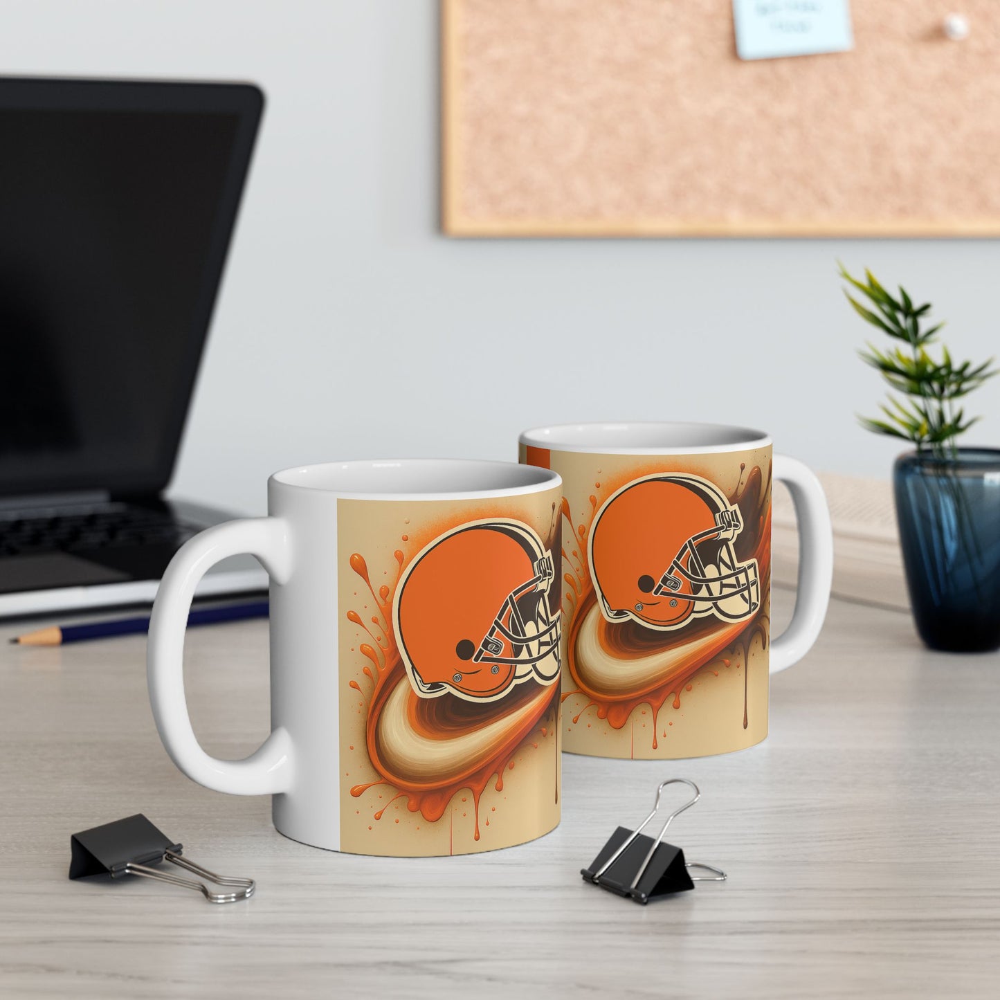 Cleveland Browns Fan Ceramic Mug, 11oz or 15oz, NFL Gift, Sports Coffee Cup, Football Fan Merchandise, Game Day Drinkware