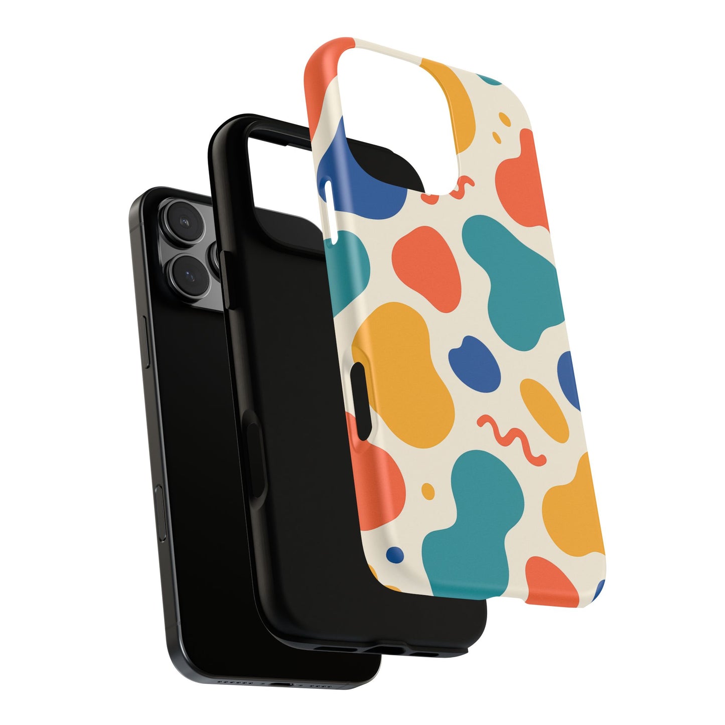 Colorful Phone Case with Abstract Design, Stylish Phone Cover, Trendy Tech Accessory for Her, Unique Gift Idea, Fun Patterned Case
