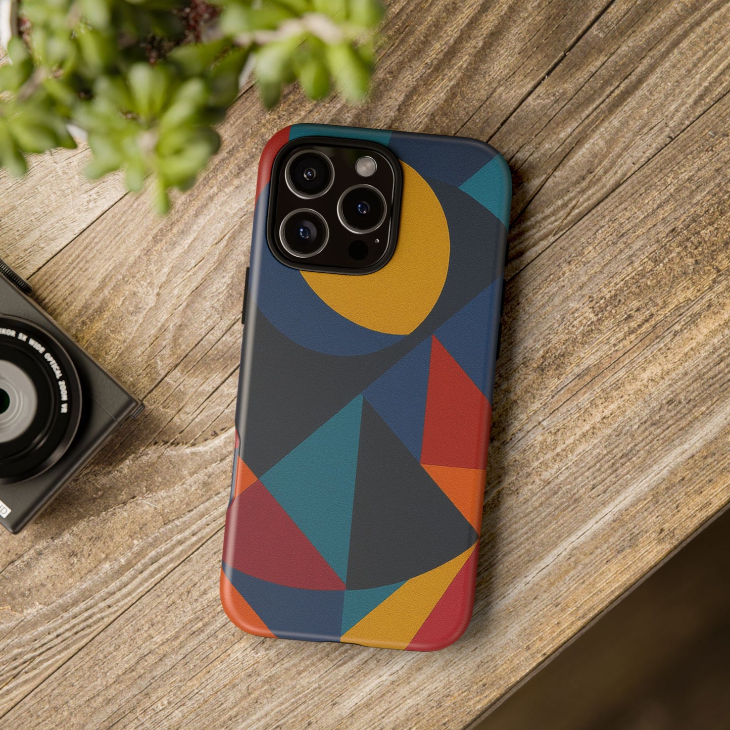 Vibrant Phone Case, Colorful Phone Cover, Geometric Design, Artistic Gift, Trendy Accessory, Vibrant Colors, Unique Design