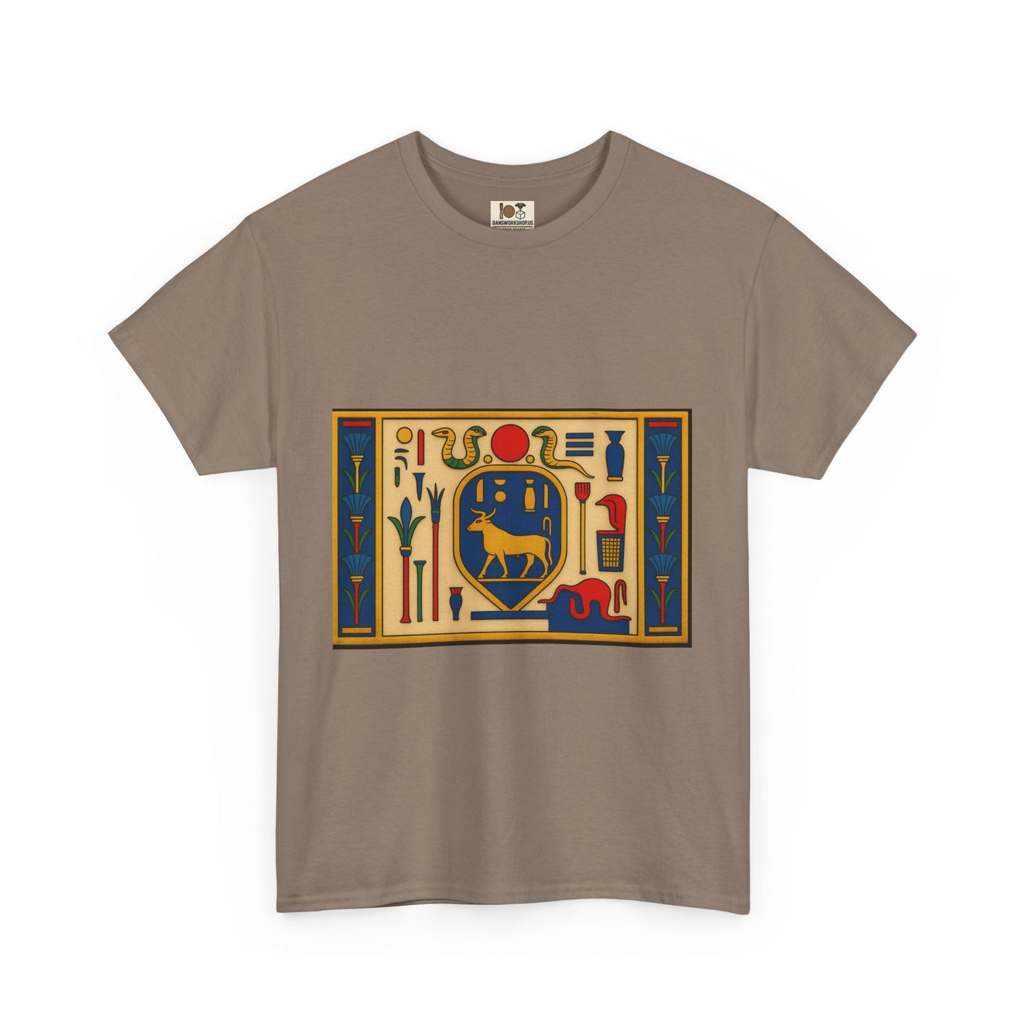 Egyptian Hieroglyphs Unisex Heavy Cotton Tee, Graphic Tee, Casual Wear, Gift Idea, Unique Shirt, Summer Style
