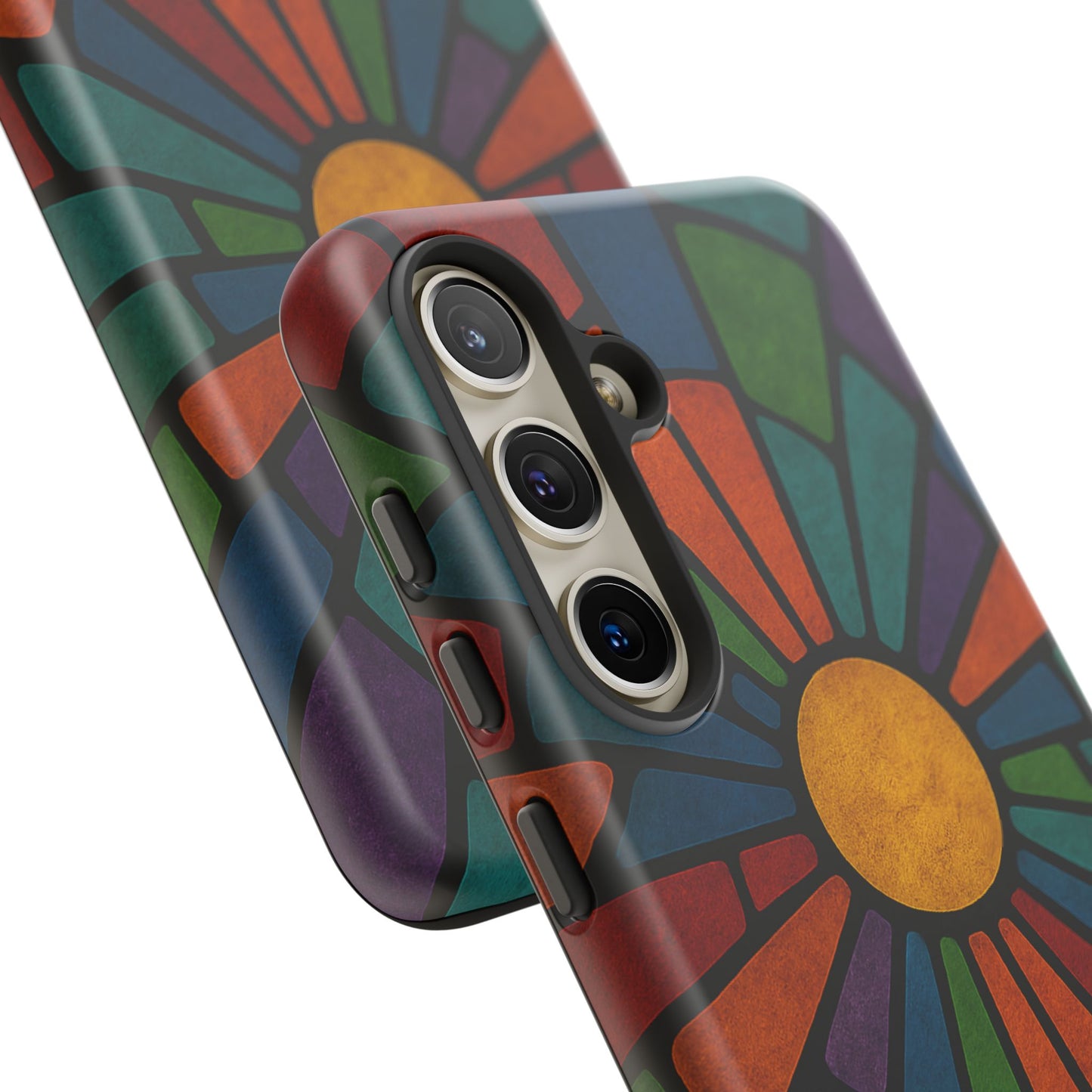Colorful Stained Glass Phone Case, Tough Cases, Artistic Phone Cover, Vibrant Mobile Accessory, Unique Gift for Art Lovers