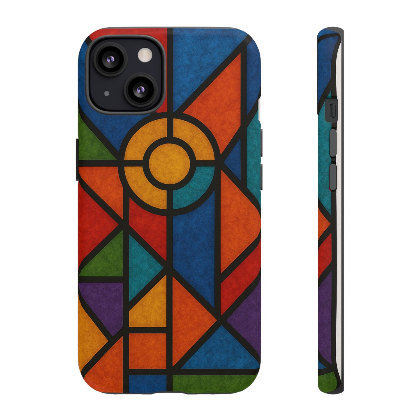 Colorful Stained Glass Phone Case, Artistic Phone Cover, Vibrant Protective Case, Unique Gift for Art Lovers, Stylish Smartphone Accessory