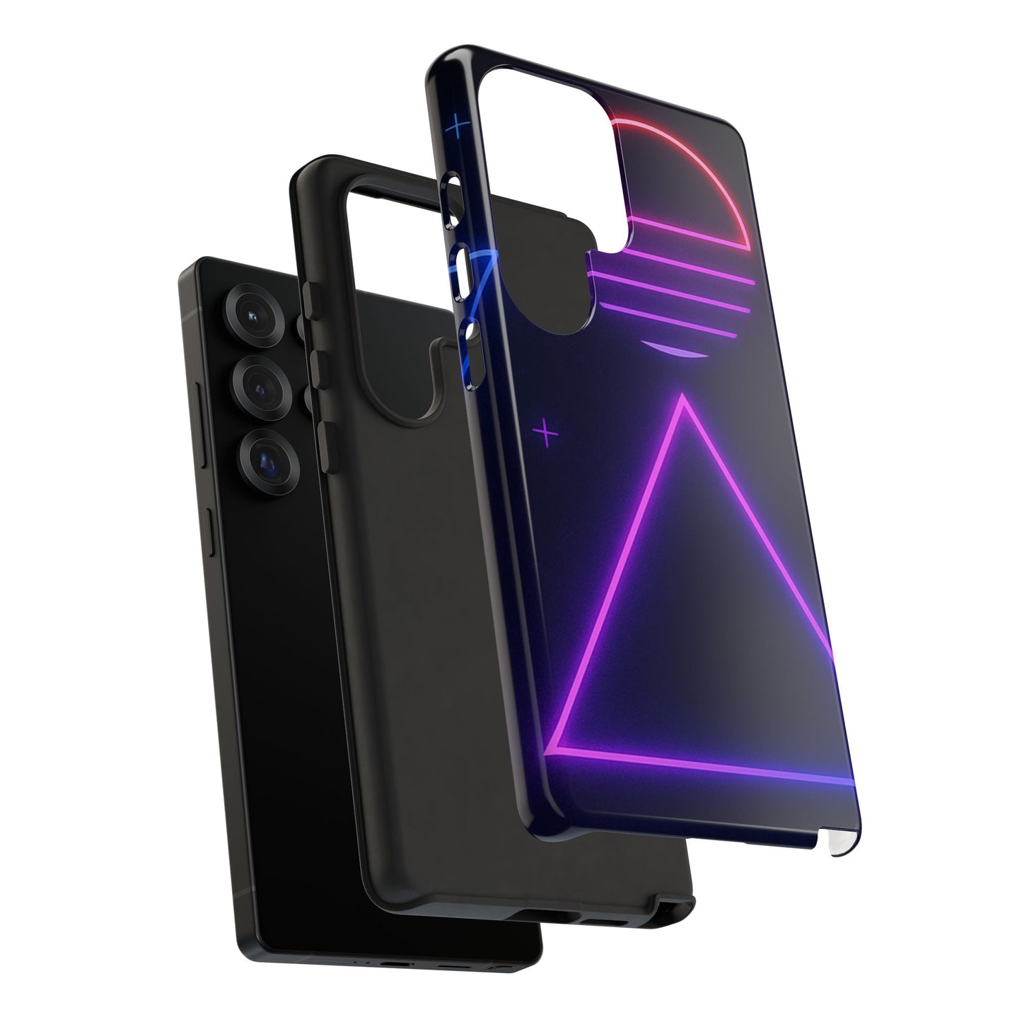 Retro Neon Phone Case, Tough Cases for iPhone, 80s Aesthetic Phone Cover, Abstract Neon Design, Gift for Tech Lovers
