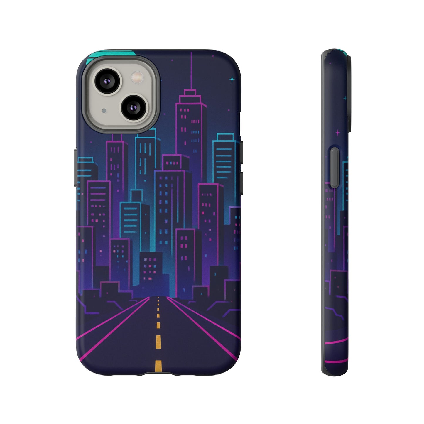 Cityscape Phone Case, Tough Cases, Urban Style, Nighttime Vibe, Phone Cover, Gift for City Lovers, Modern Design