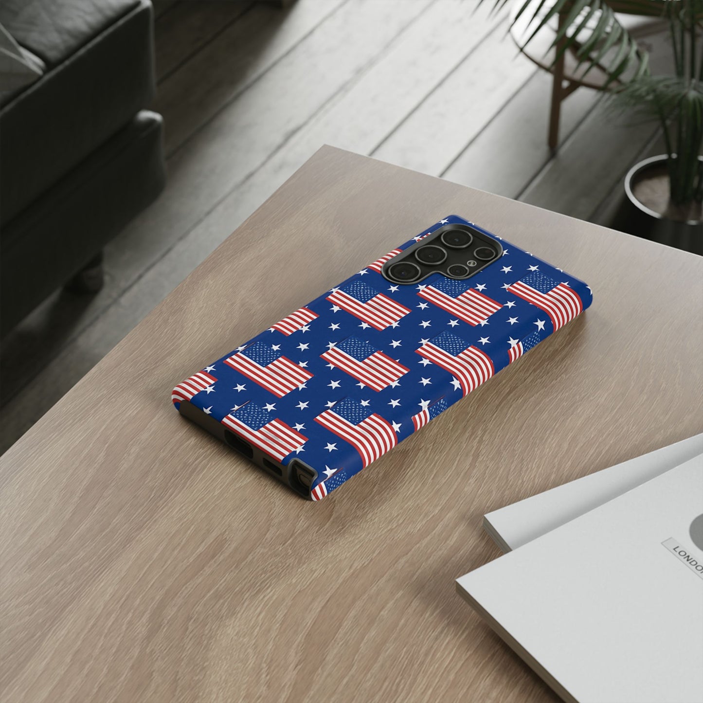Patriotic Phone Case, Independence Day Accessories, American Flag Design, Star-Spangled Cover, Summer BBQ Gift