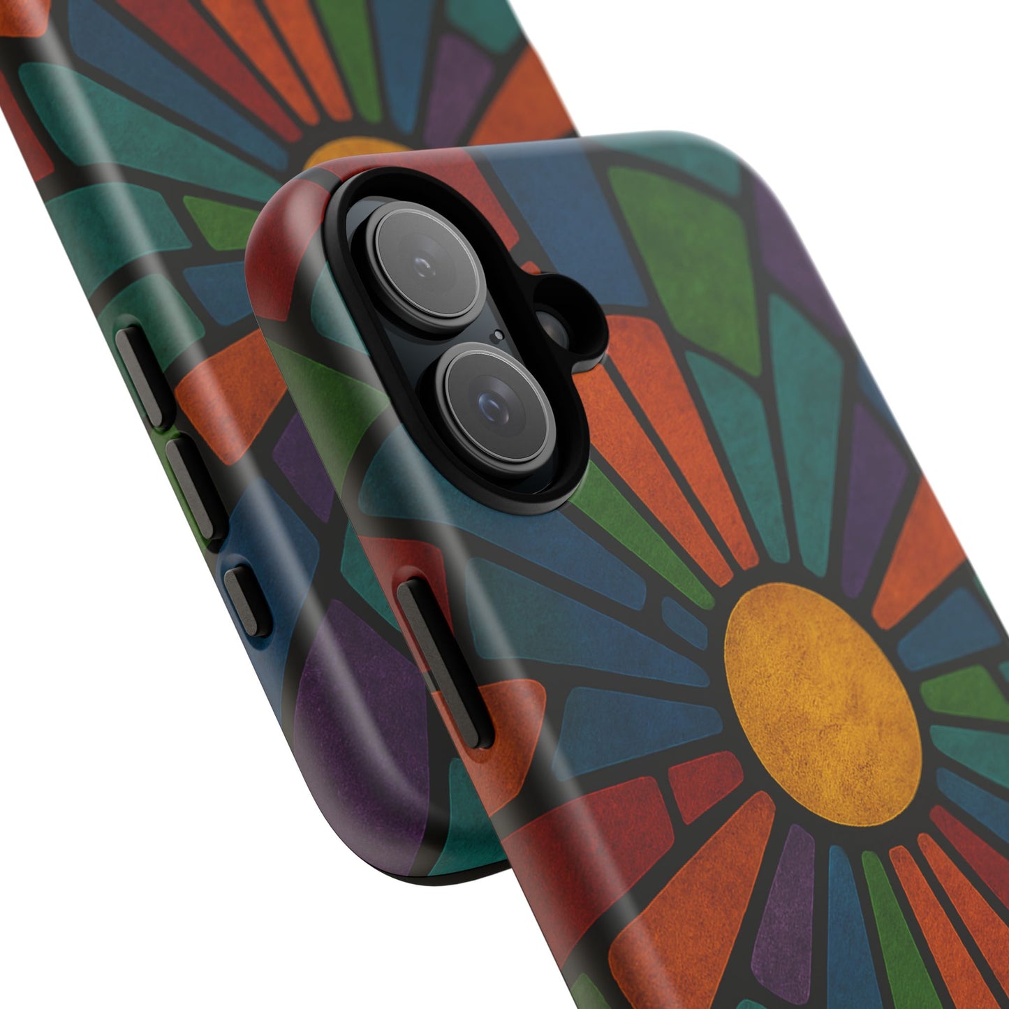 Colorful Stained Glass Phone Case, Tough Cases, Artistic Phone Cover, Vibrant Mobile Accessory, Unique Gift for Art Lovers