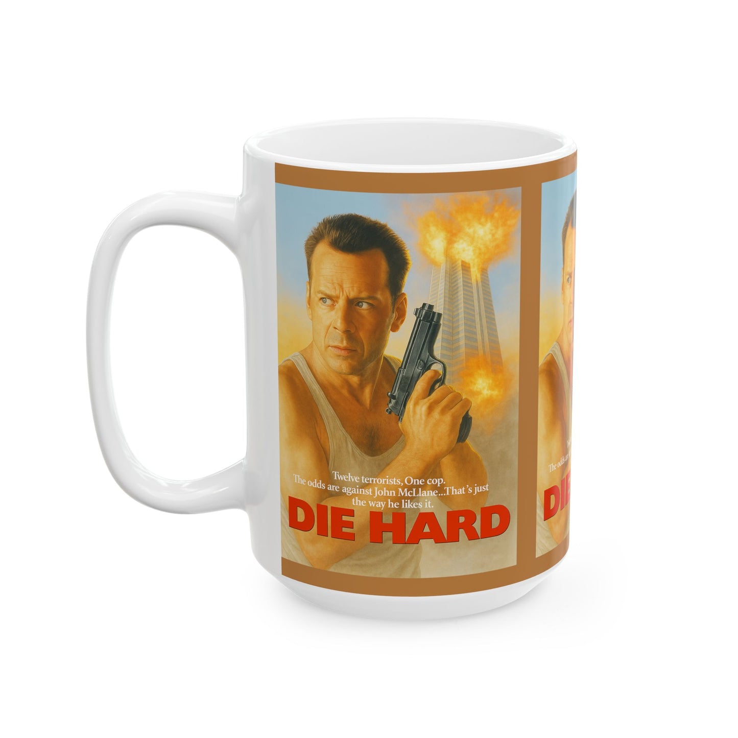 Die Hard Ceramic Mug - Retro Movie Gift, Coffee Lover's Mug, Unique Kitchen Decor, Die Hard Fan Gift, Pop Culture Collectible