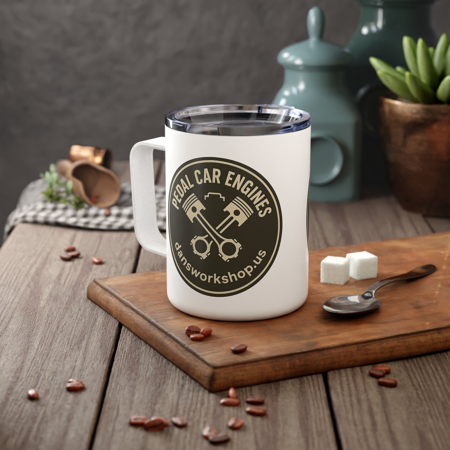 Vintage Car Enthusiast Insulated Coffee Mug | 10oz | Perfect Gift for Mechanics, Fathers Day, Car Shows, Vintage Car Lovers, Travel Mugs