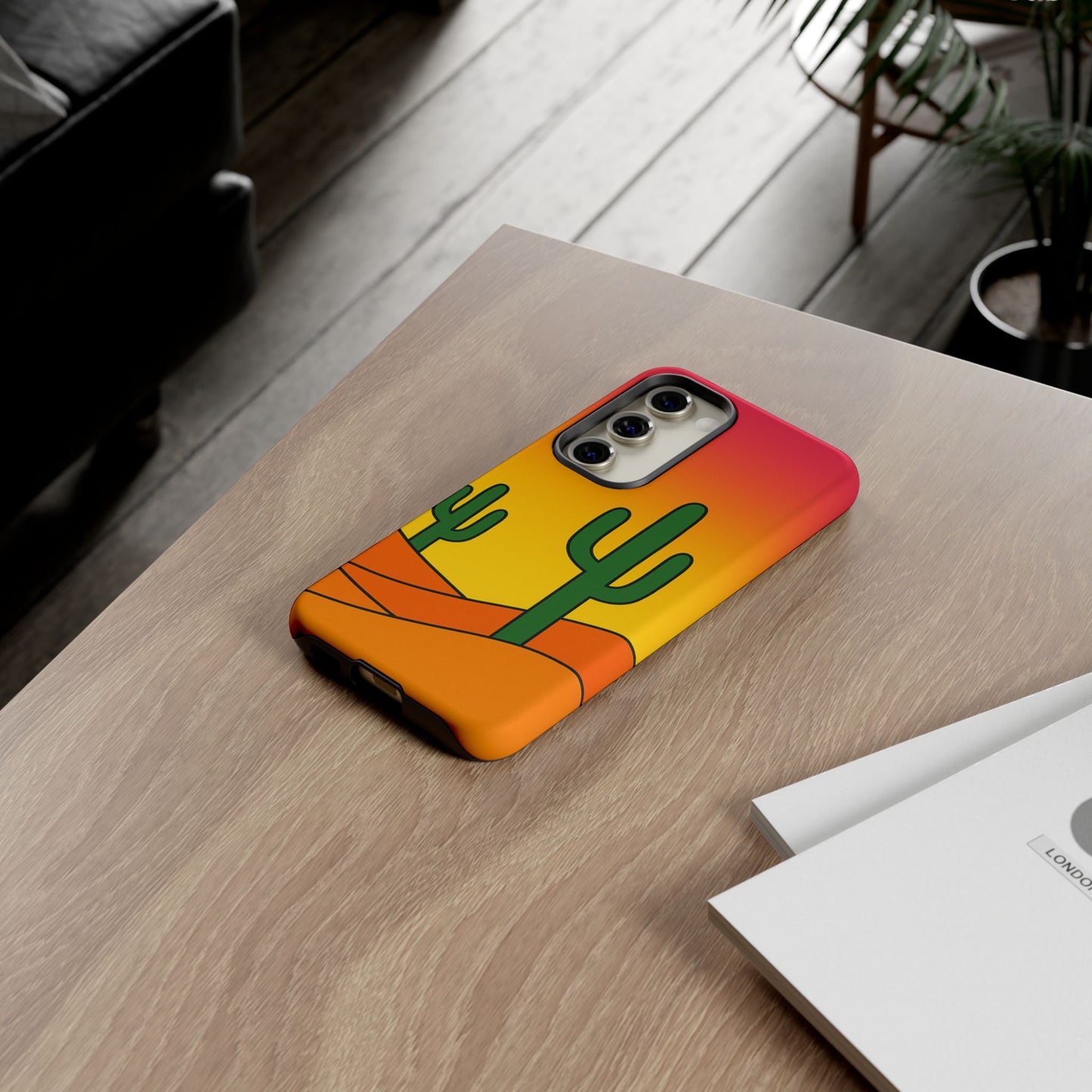 Desert Vibes Phone Case, Tough Cases, Cactus Design, Colorful Phone Cover, Summer Aesthetic, Unique Gift Idea