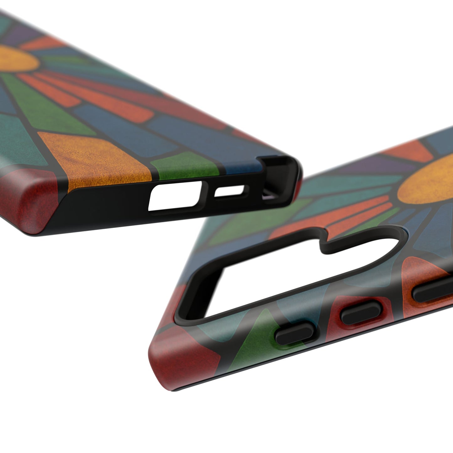 Colorful Stained Glass Phone Case, Tough Cases, Artistic Phone Cover, Vibrant Mobile Accessory, Unique Gift for Art Lovers