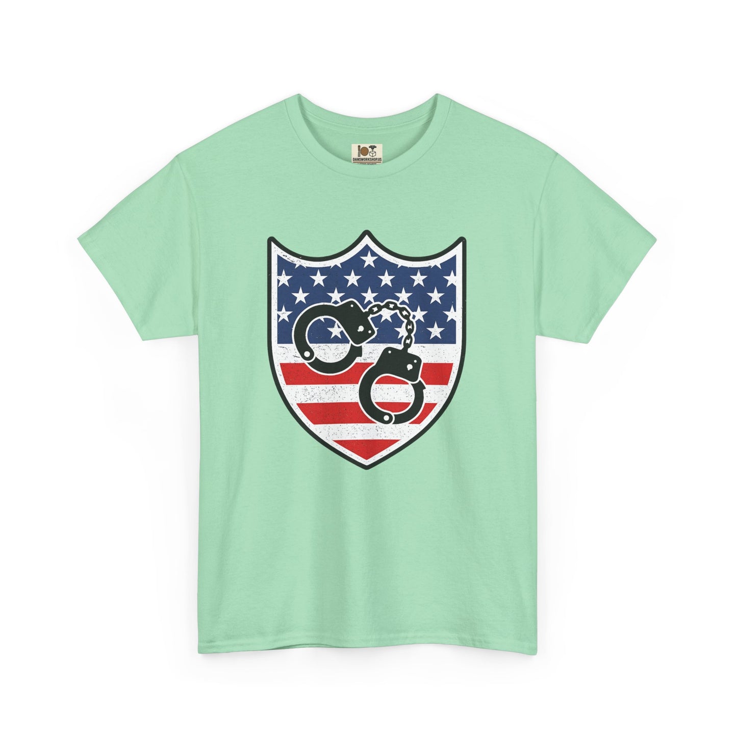 Patriotic Cycle Tee - Unisex Heavy Cotton Shirt, USA Flag Design, Biker Gift, Independence Day Apparel, Casual Wear