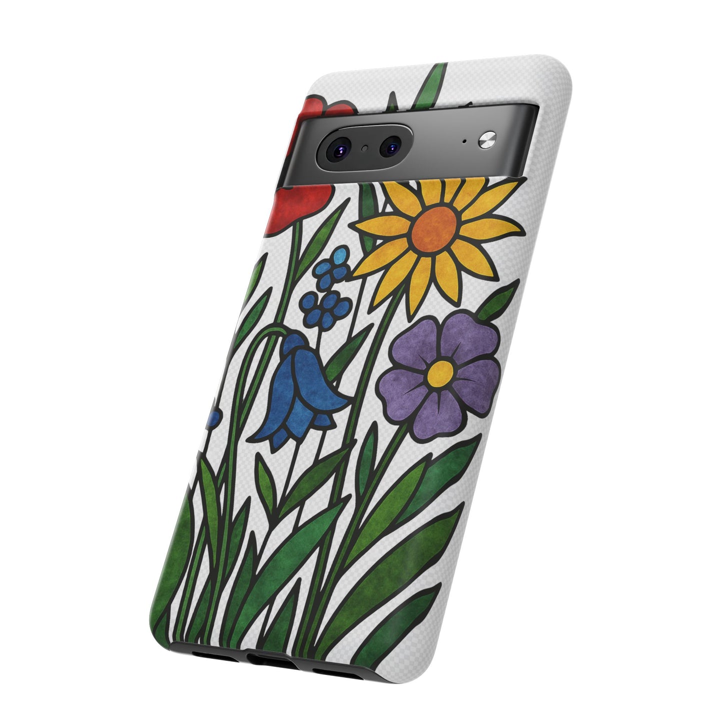 Floral Phone Case, Vibrant Flower Design, Tough Protection, Gift for Nature Lovers, Spring Decor