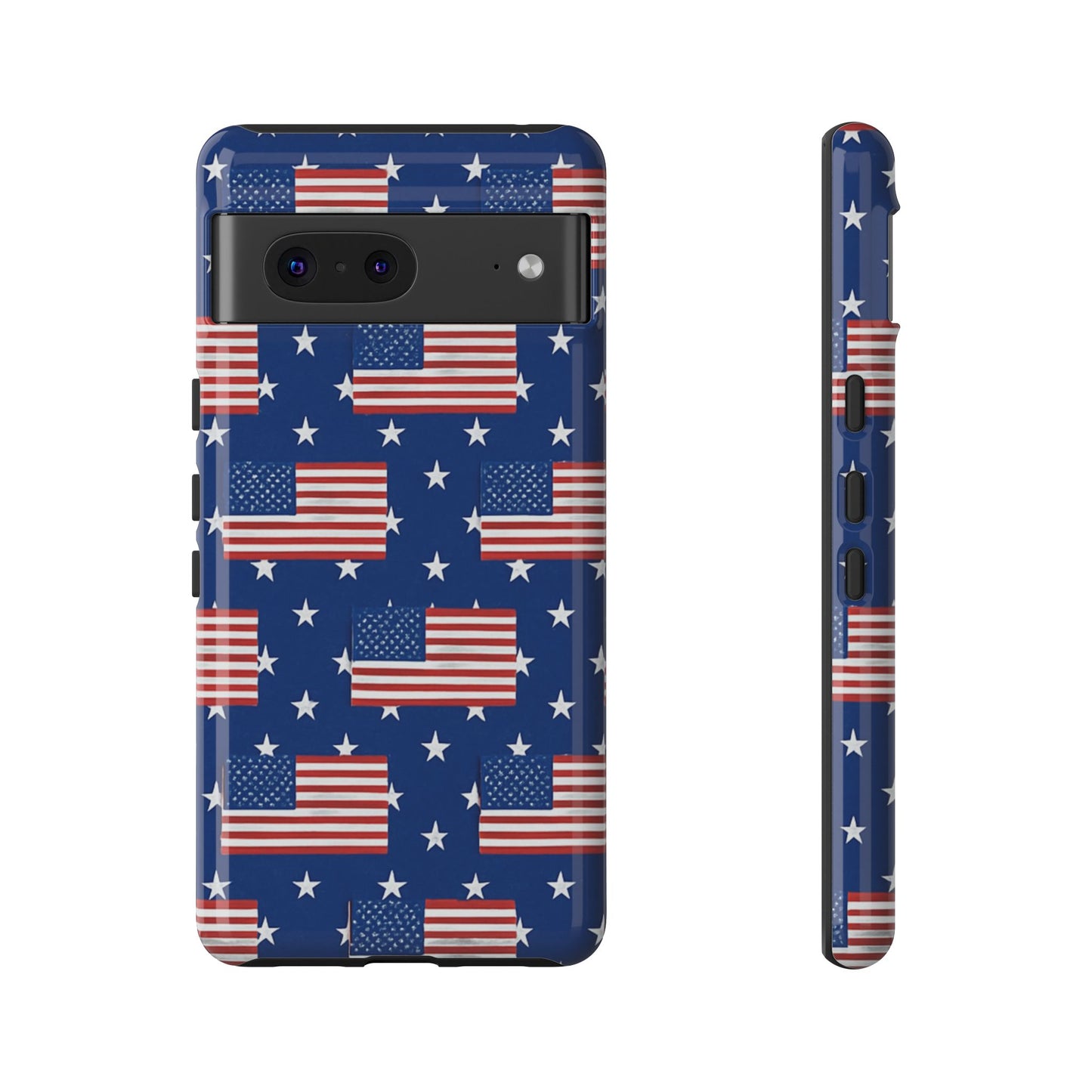 Patriotic Phone Case, Independence Day Accessories, American Flag Design, Star-Spangled Cover, Summer BBQ Gift