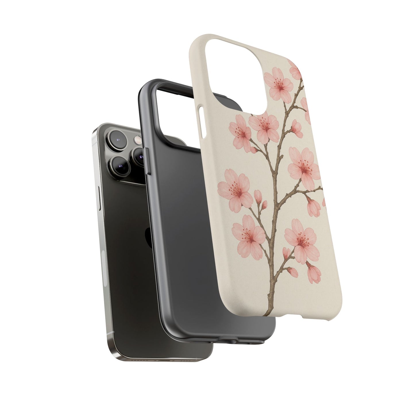 Cherry Blossom Phone Case, Floral Phone Cover, Tough Case for Gifts, Spring Decor, Cute Tech Accessories, Nature Lover's Gift