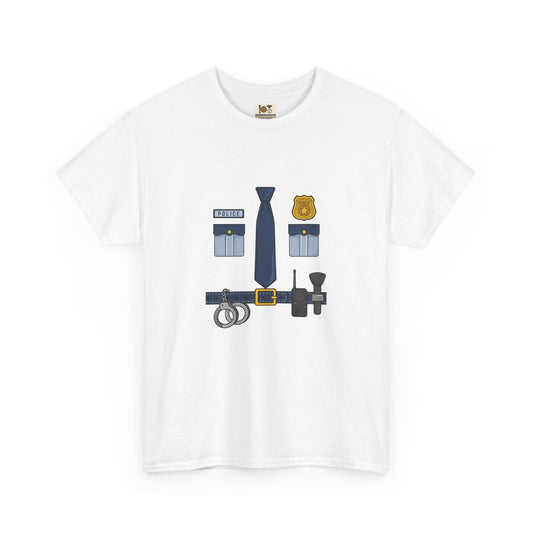 Police Officer Badge Tee, Unisex Heavy Cotton Tee, Funny Police Shirt, Law Enforcement Gift, Casual Wear, Police Appreciation