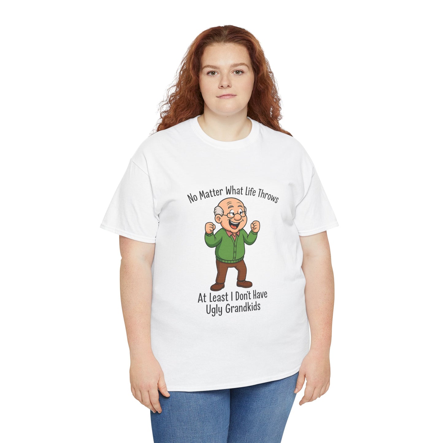 Funny Grandpa Tee, Unisex Heavy Cotton Tee, Gift for Grandparents, Humorous T-Shirt, Birthday or Father's Day Gift