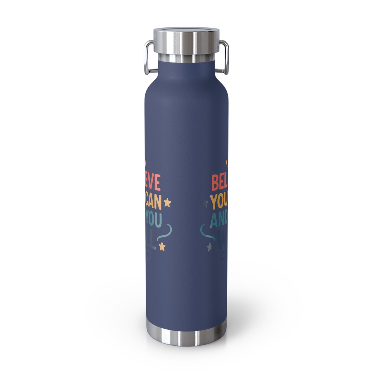 Inspirational Water Bottle, Motivational Travel Mug, Believe You Can Drinkware, Fitness Gifts, Personal Affirmation Bottle
