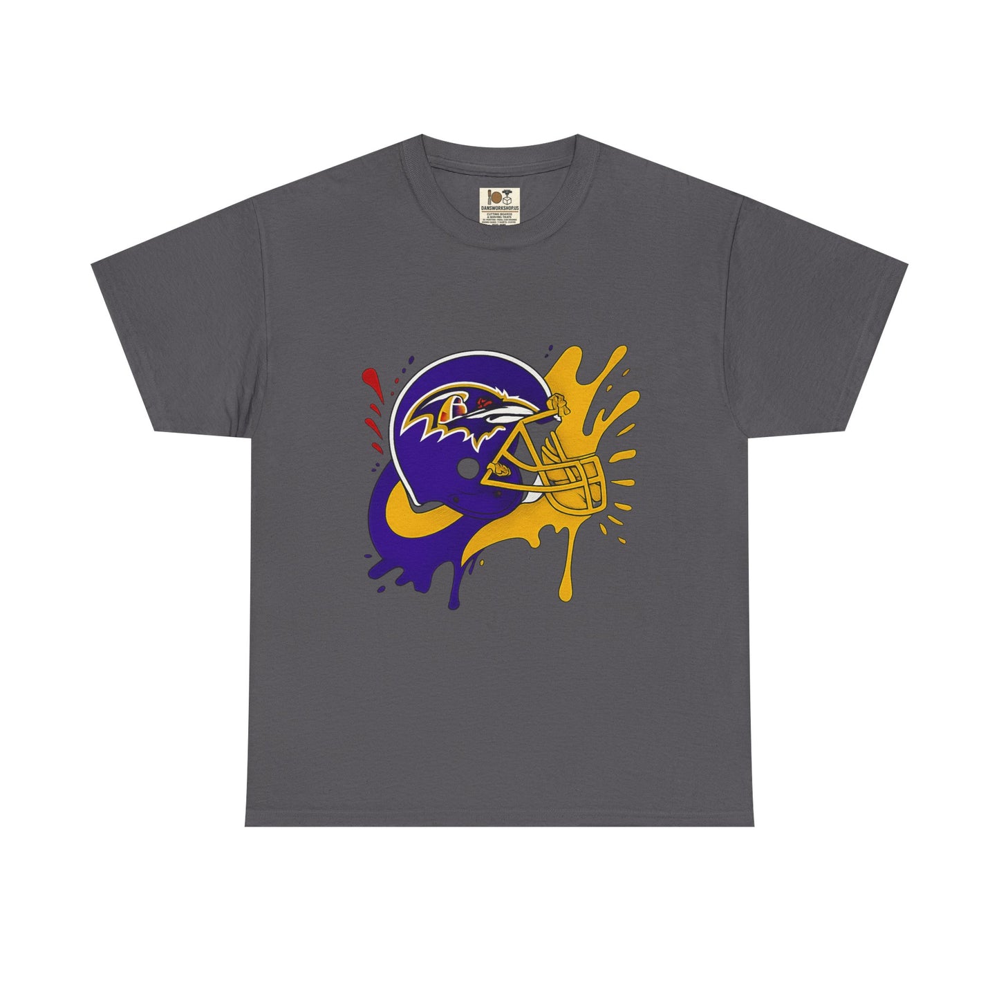 Baltimore Ravens Paint Splash Unisex Heavy Cotton Tee, Sports T-shirt, Football Fan Gift, Game Day Apparel, Team Pride Shirt