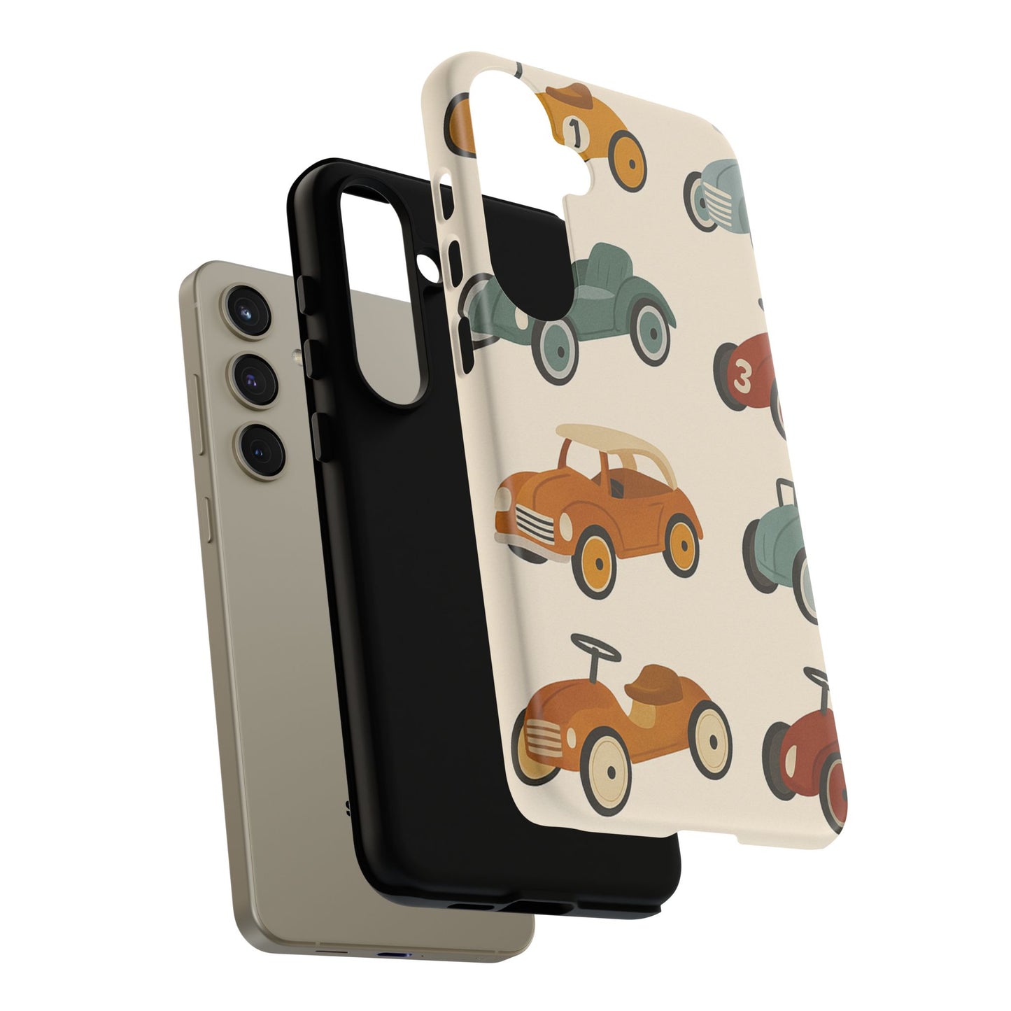 Vintage Car Phone Case, Tough Cases, Kids Gift, Car Lover Accessory, Retro Style, Phone Protection, Unique Design, pedal cars