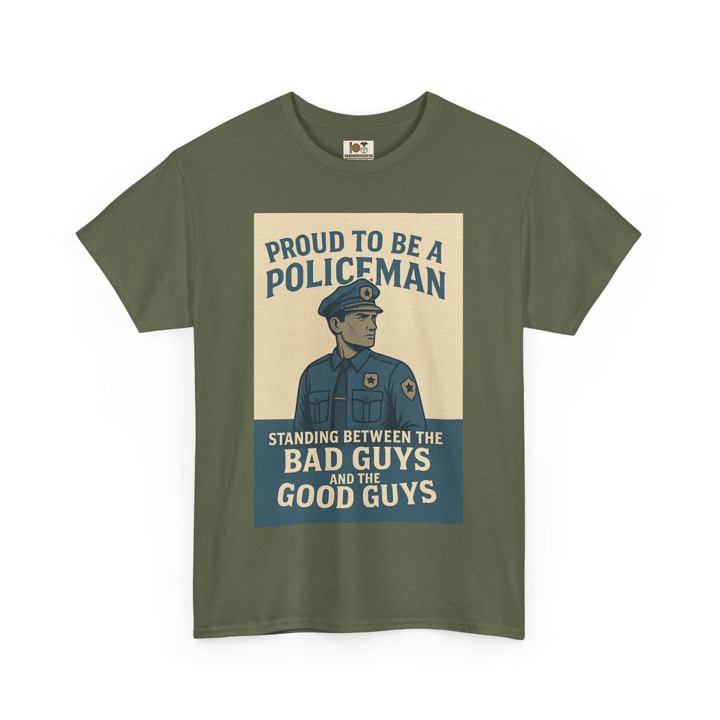 Proud to Be a Policeman Tee | Unisex Cotton Shirt, Police Apparel, Law Enforcement Gift, Support Our Police, Motivational Graphic Tee