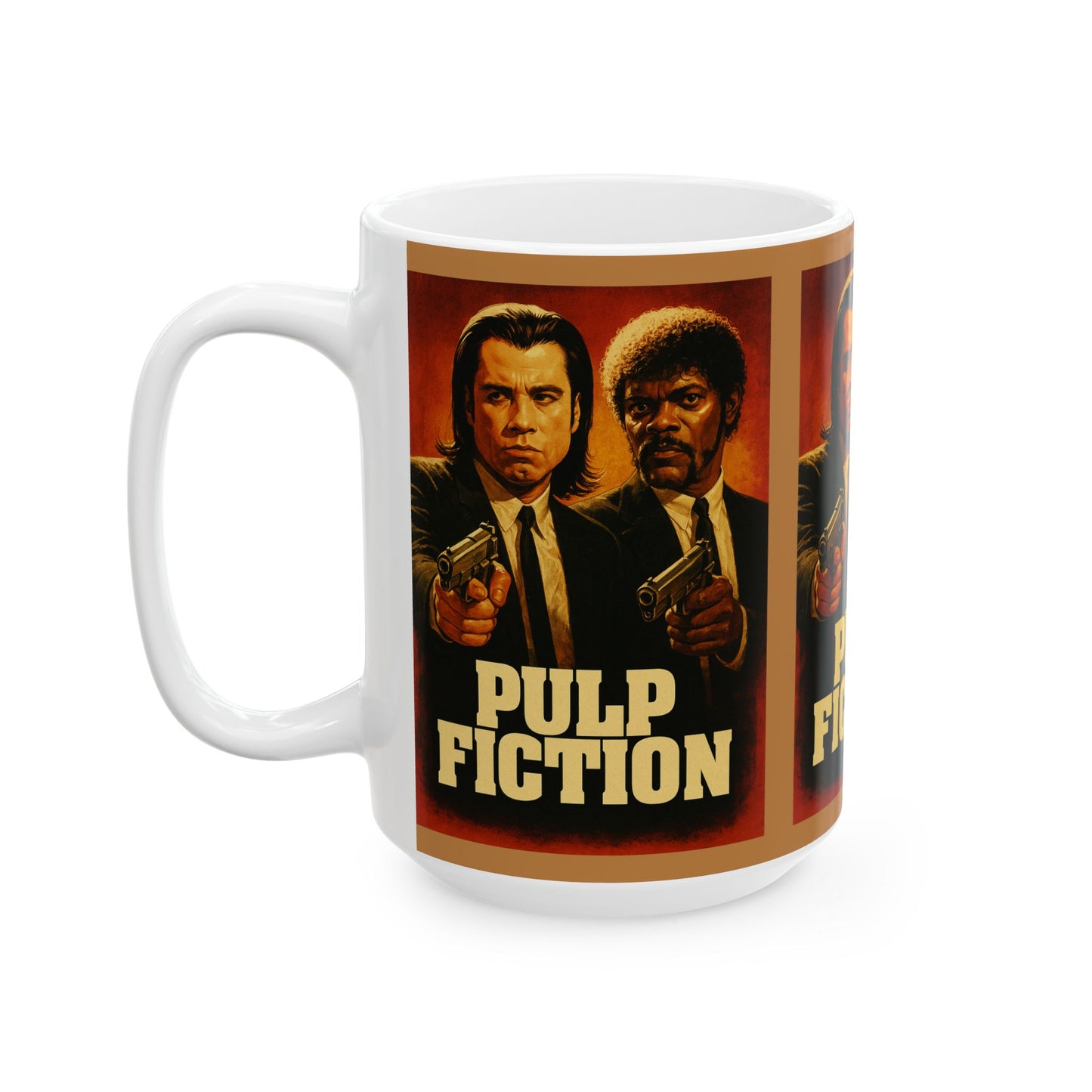 Pulp Fiction Ceramic Mug, Movie Lover Gift, Coffee Cup, Retro Film Merchandise, 11oz & 15oz Options