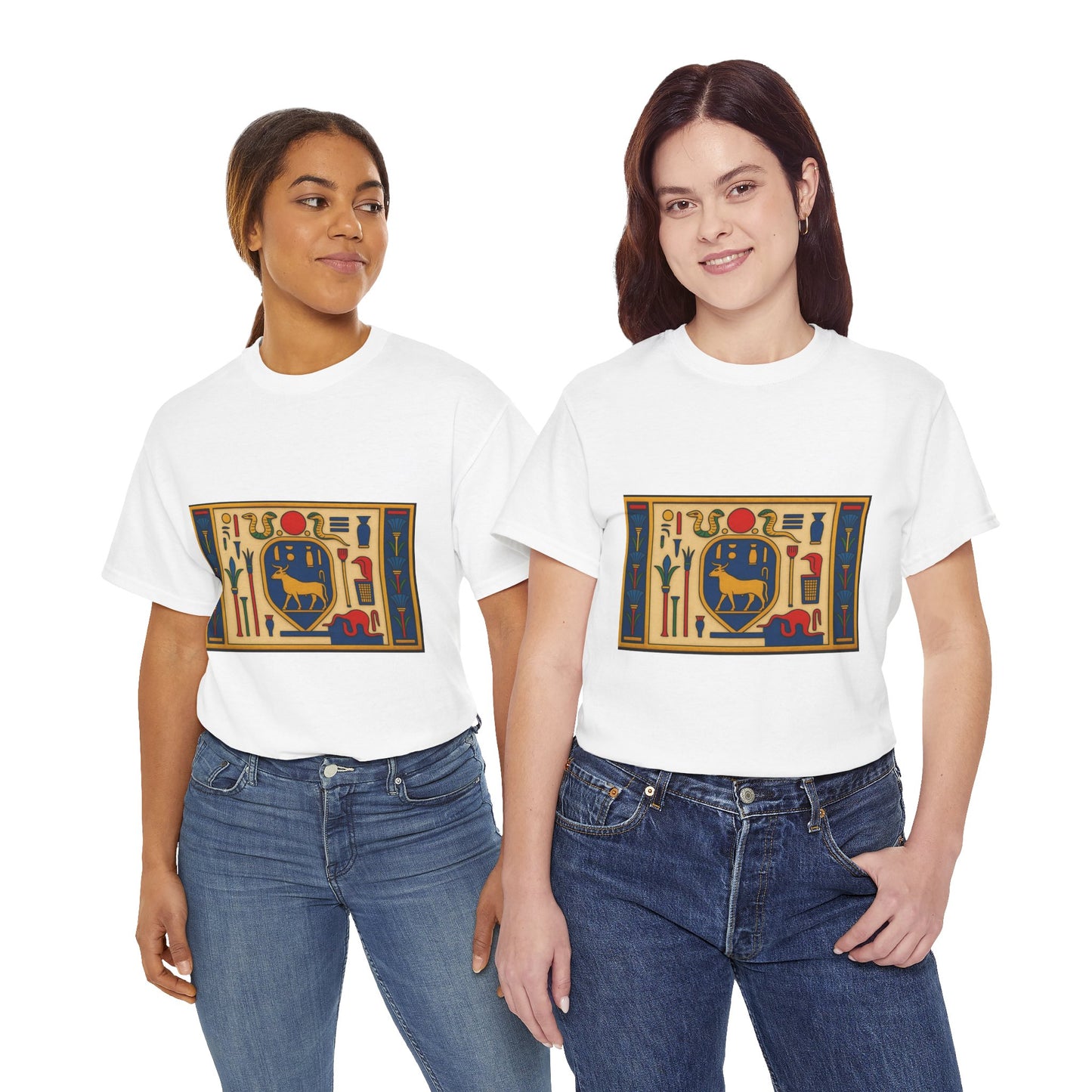 Egyptian Hieroglyphs Unisex Heavy Cotton Tee, Graphic Tee, Casual Wear, Gift Idea, Unique Shirt, Summer Style