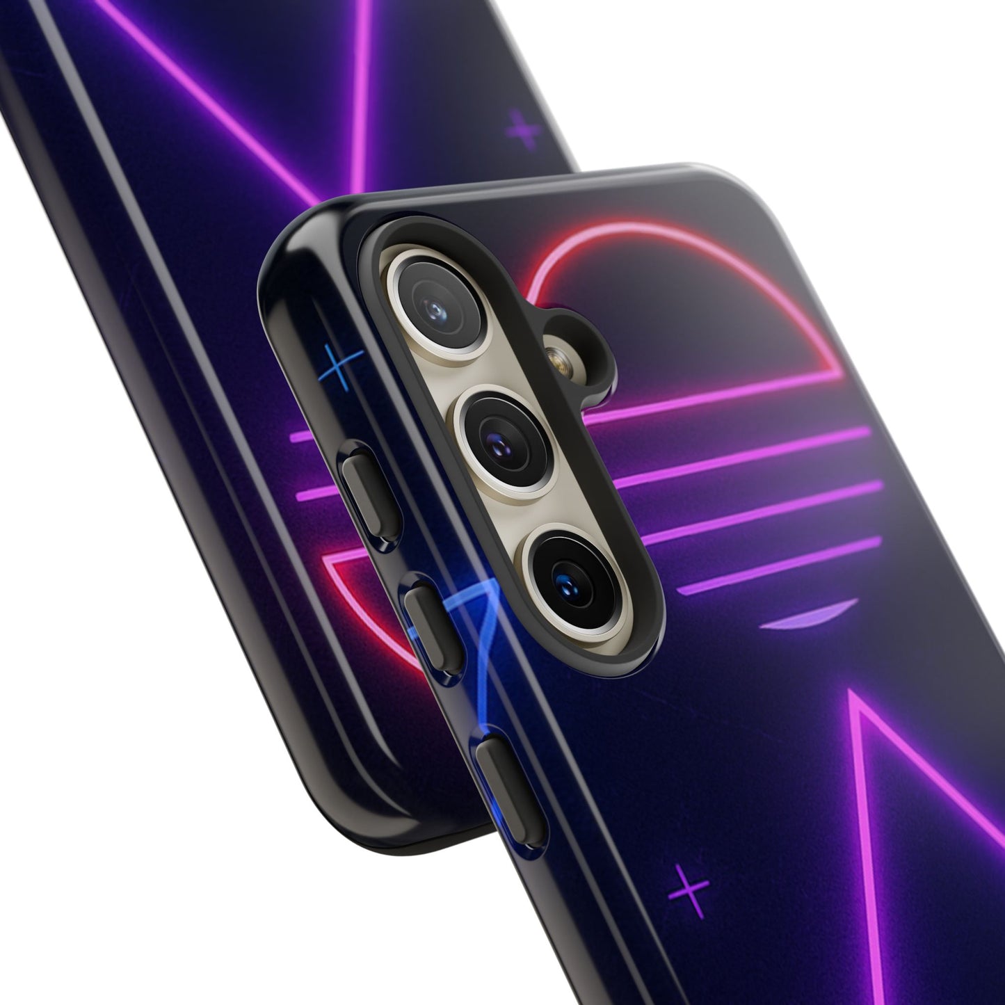 Retro Neon Phone Case, Tough Cases for iPhone, 80s Aesthetic Phone Cover, Abstract Neon Design, Gift for Tech Lovers