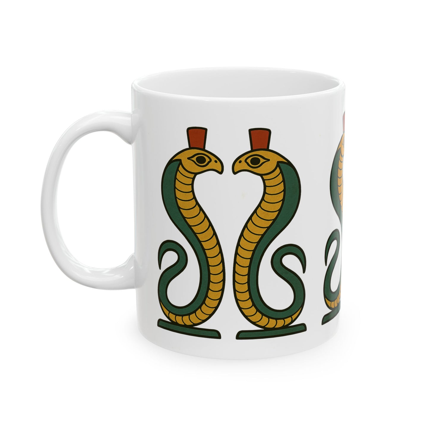 Unique Egyptian Cobra Ceramic Mug - Great for Coffee Lovers, Gift for Birthdays, Holidays, or Home Decor