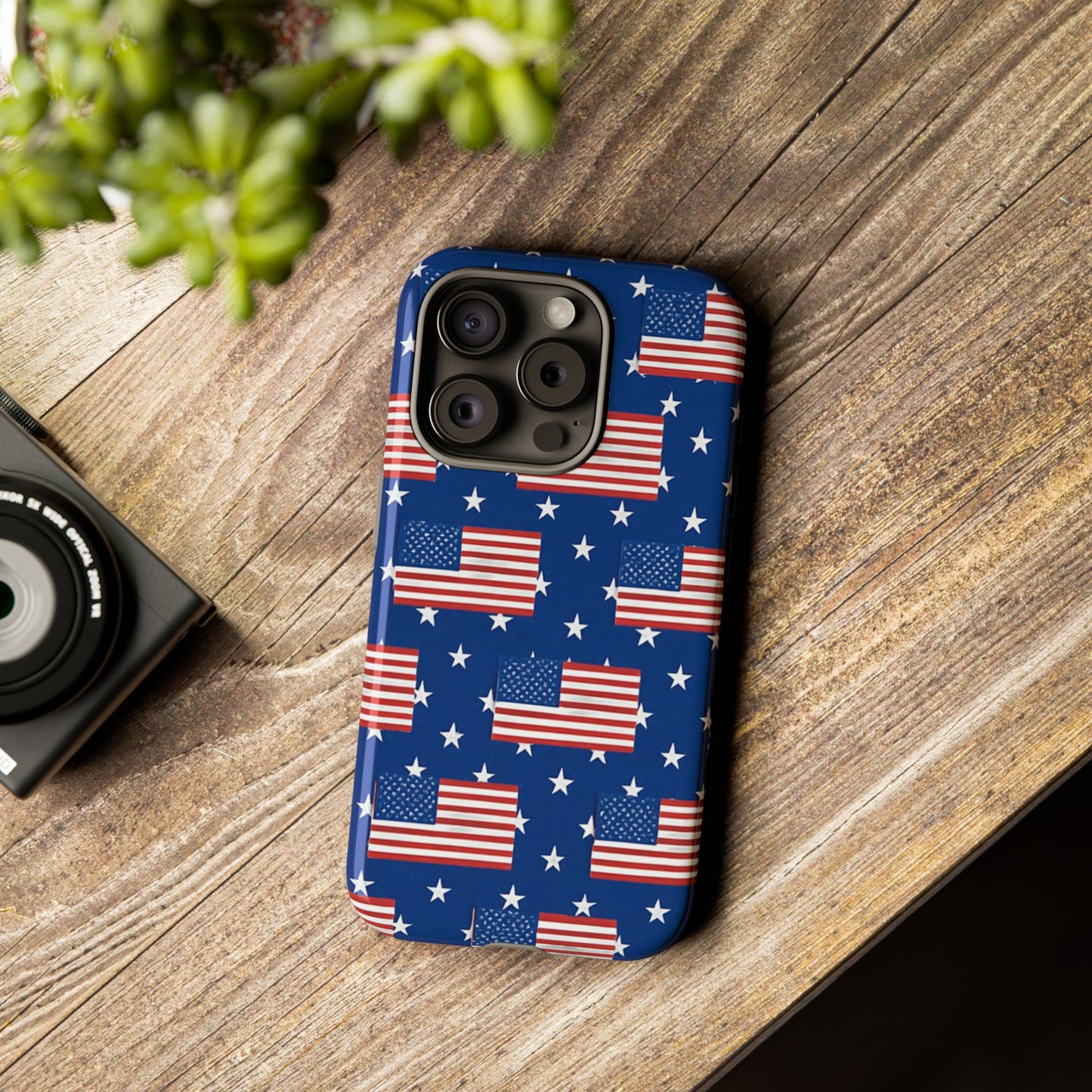 Patriotic Phone Case, Independence Day Accessories, American Flag Design, Star-Spangled Cover, Summer BBQ Gift