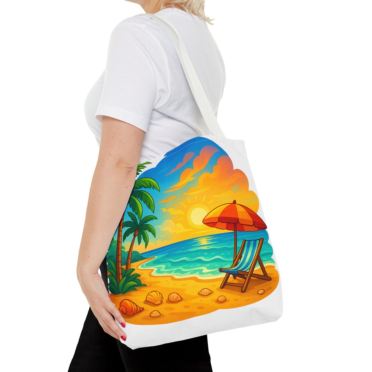 Tropical Beach Tote Bag | Vacation Accessory, Summer Bag, Beach Day Tote, Eco-Friendly Bag, Travel Companion