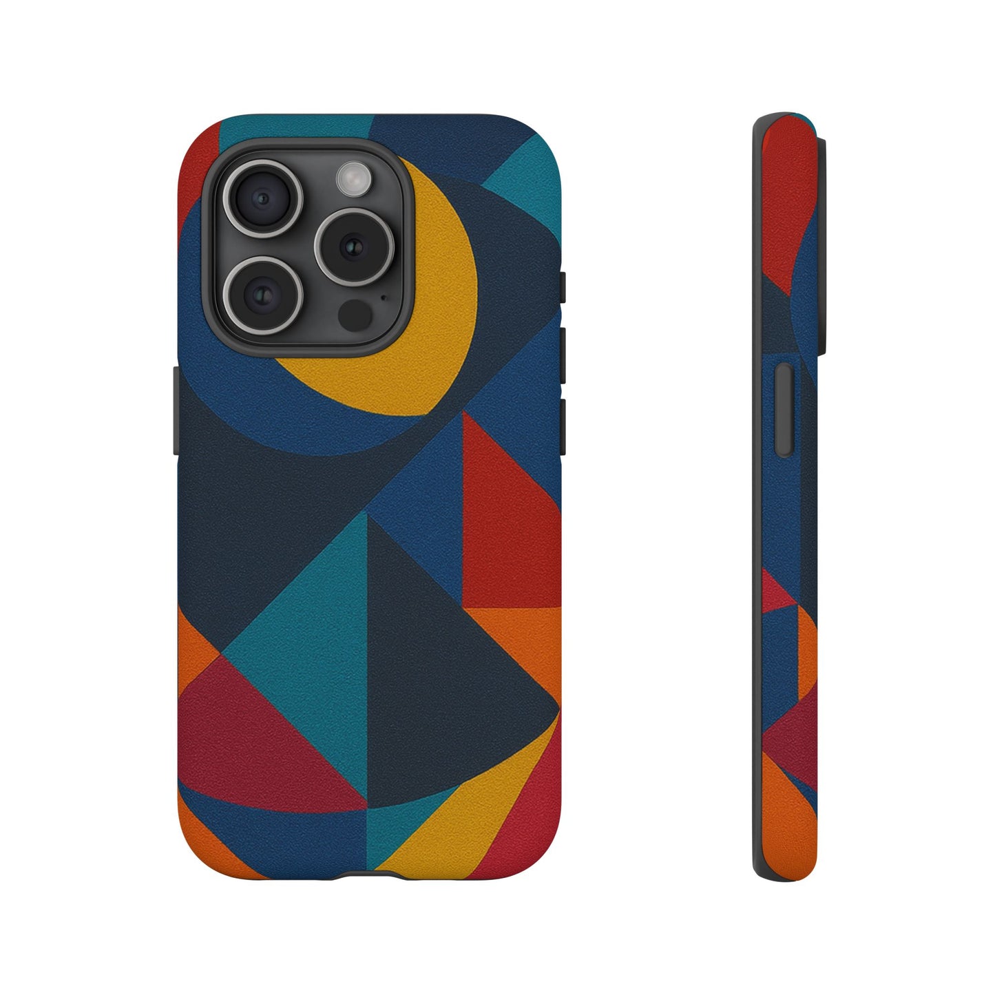Vibrant Phone Case, Colorful Phone Cover, Geometric Design, Artistic Gift, Trendy Accessory, Vibrant Colors, Unique Design