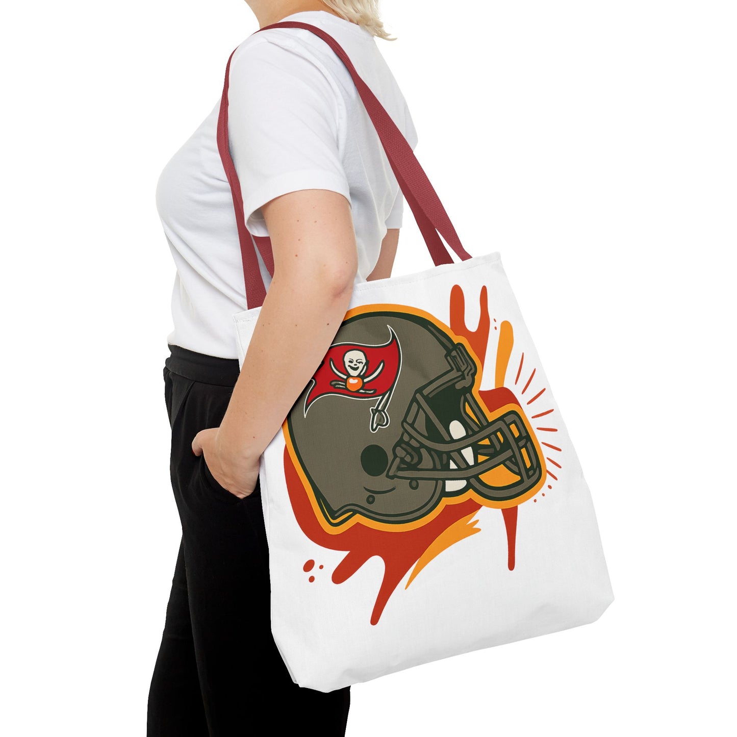 Tote Bag with Bold Football Design, Sports Tote, Game Day Bag, NFL Fan Gift, Personalized Beach Bag, Unique Shopping Tote