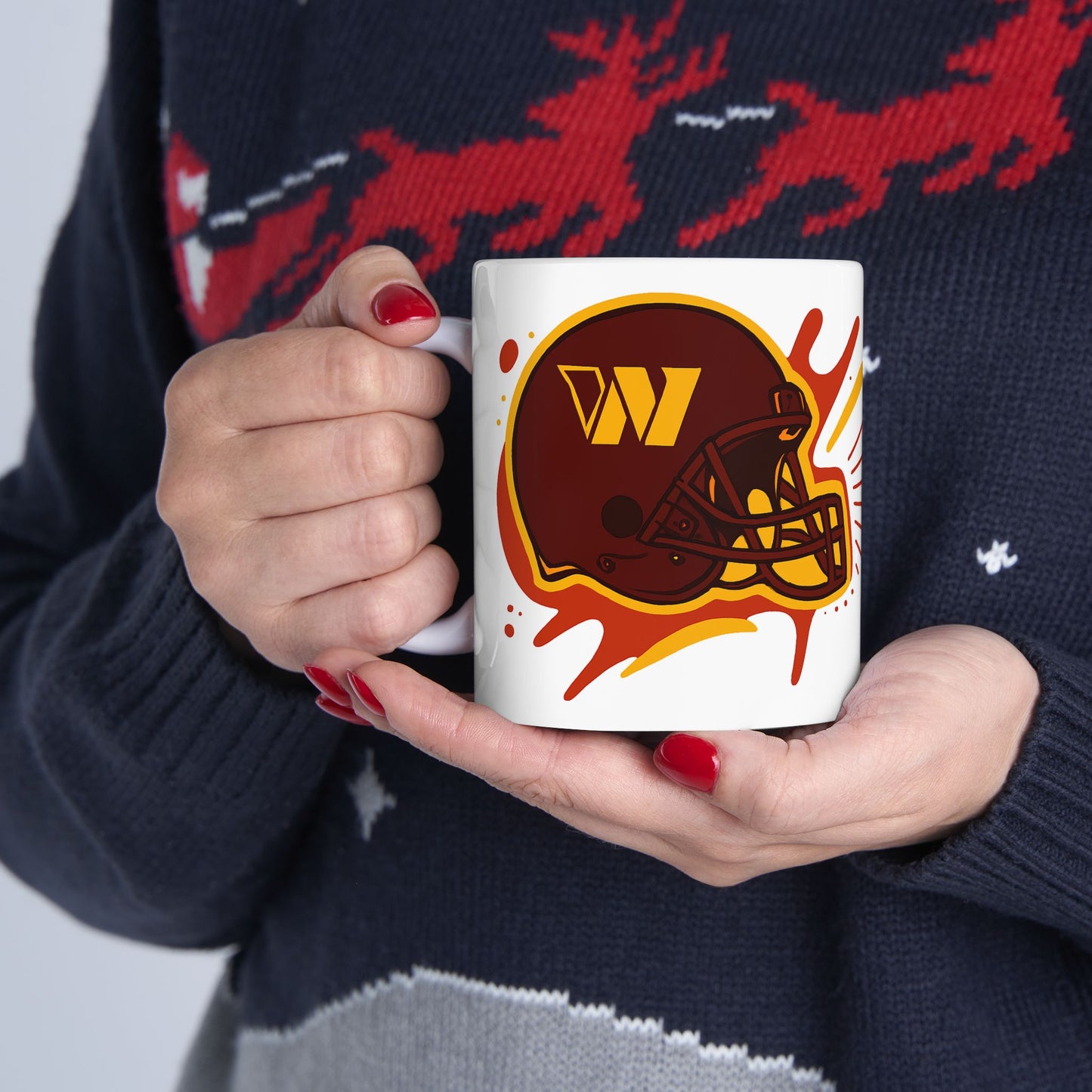 Football-Inspired Ceramic Mug | Perfect for Gametime, Sports Fans, Gifts, Home Decor, Coffee Lover