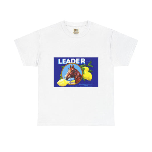 Vintage Leader Horse Tee, Unisex Heavy Cotton Tee, Retro Horse Tee, Animal Lover Gift, Farmhouse Decor Tee, Unique Graphic Shirt