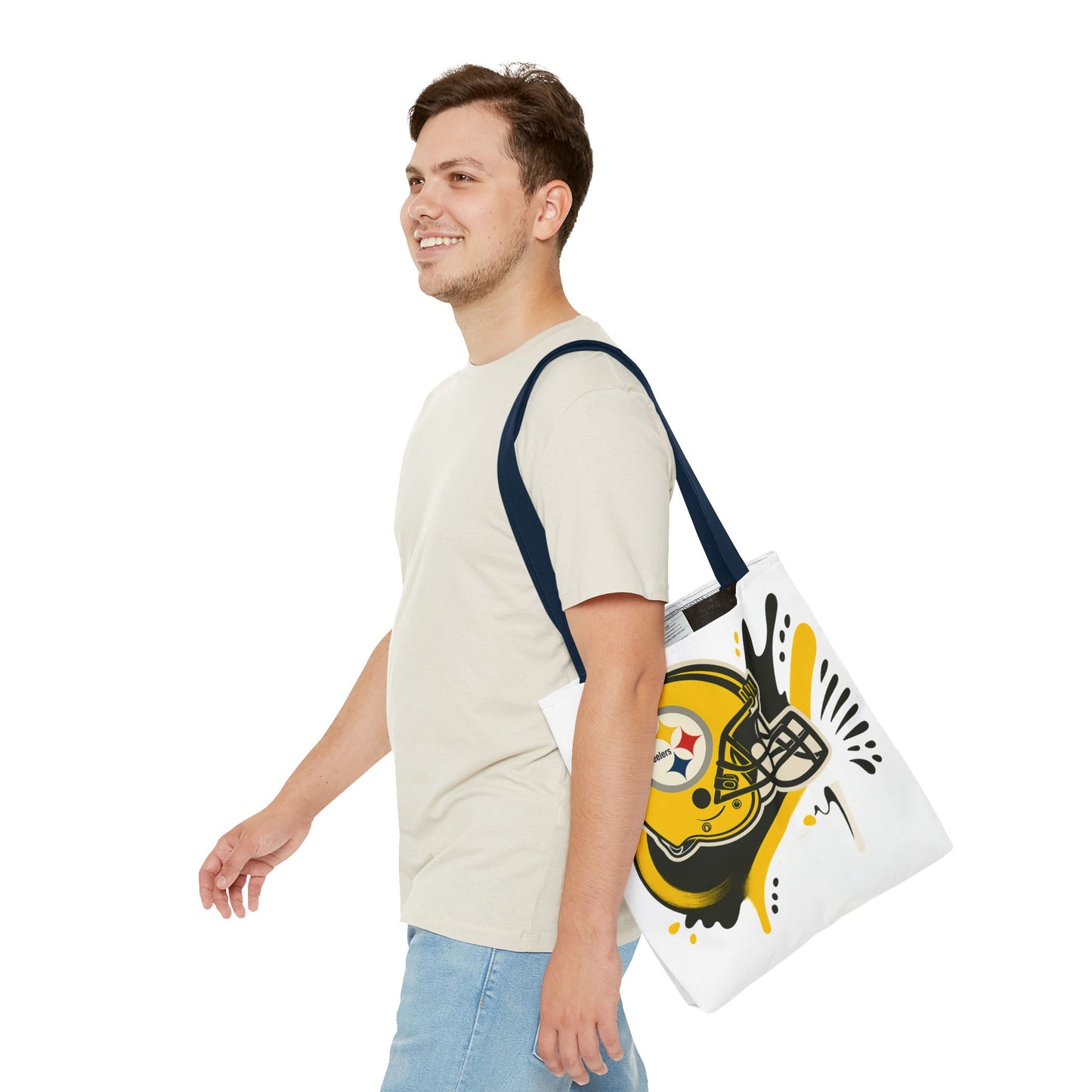 Steelers Inspired Tote Bag, Football Fan Accessory, Game Day Tote, Sports Bag, Personalized Gift for Him