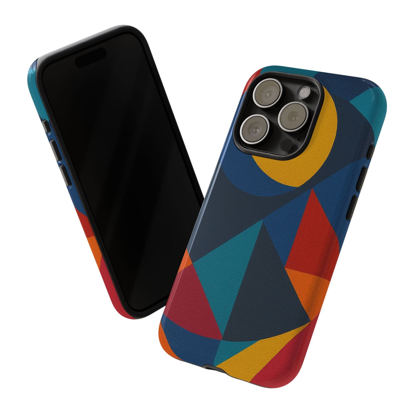 Vibrant Phone Case, Colorful Phone Cover, Geometric Design, Artistic Gift, Trendy Accessory, Vibrant Colors, Unique Design