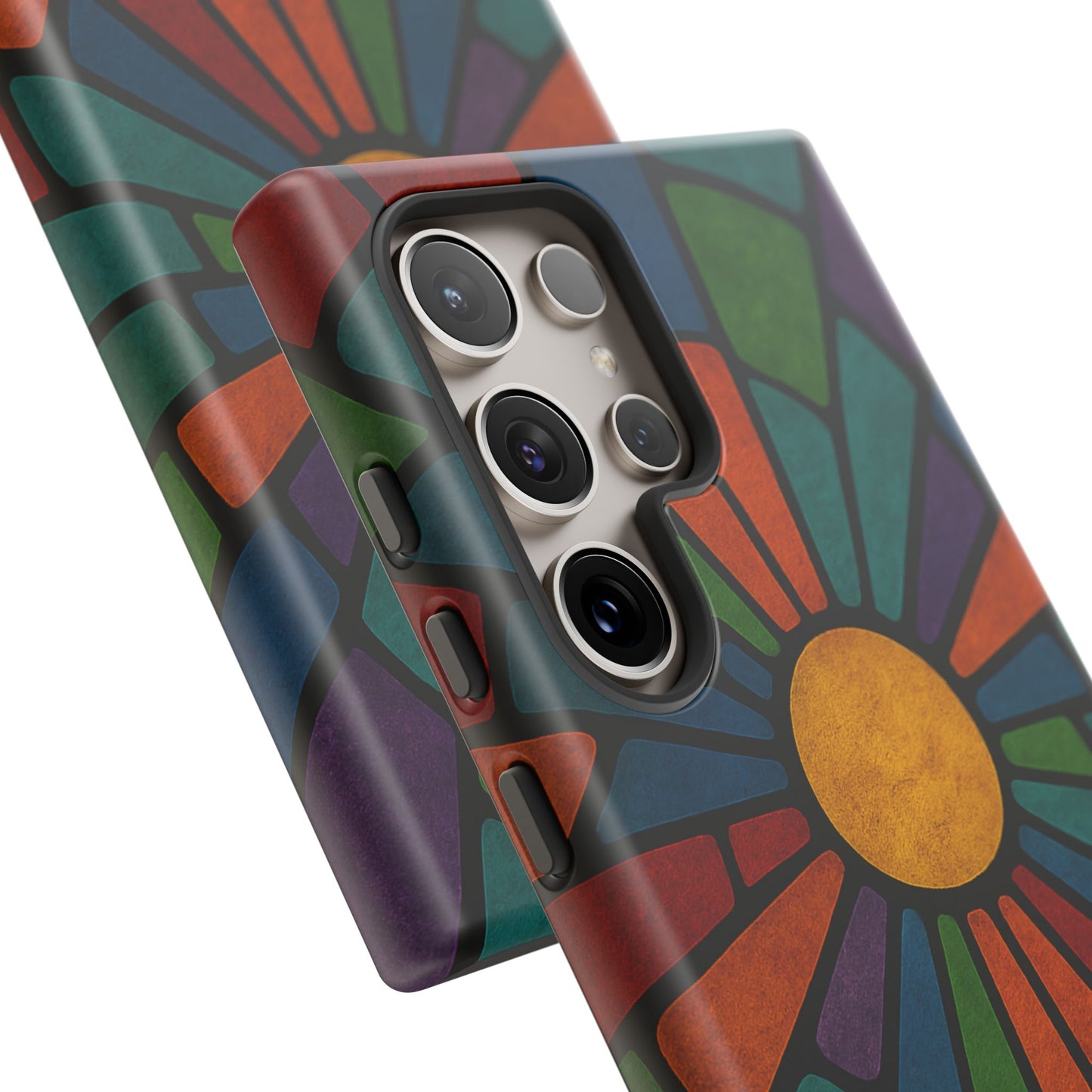Colorful Stained Glass Phone Case, Tough Cases, Artistic Phone Cover, Vibrant Mobile Accessory, Unique Gift for Art Lovers