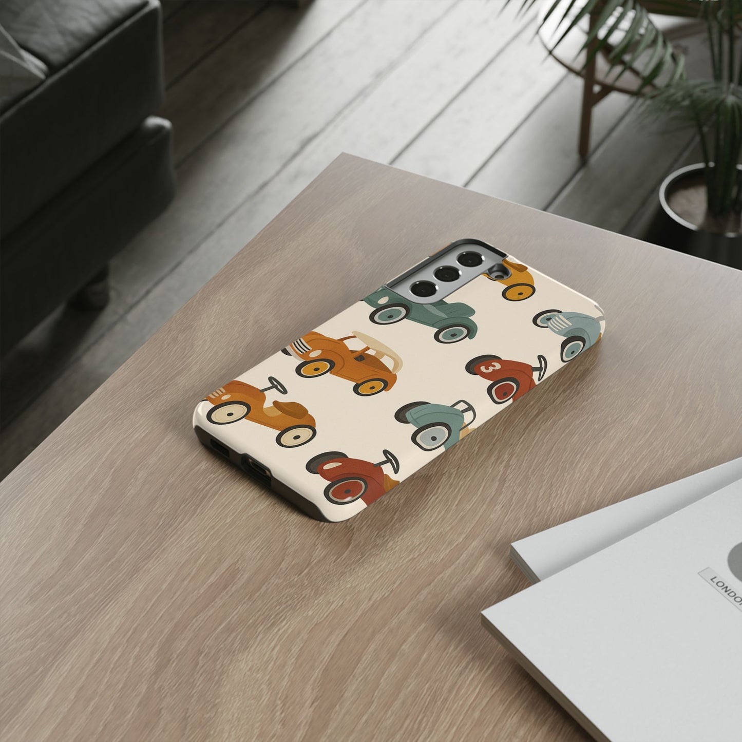 Vintage Car Phone Case, Tough Cases, Kids Gift, Car Lover Accessory, Retro Style, Phone Protection, Unique Design, pedal cars