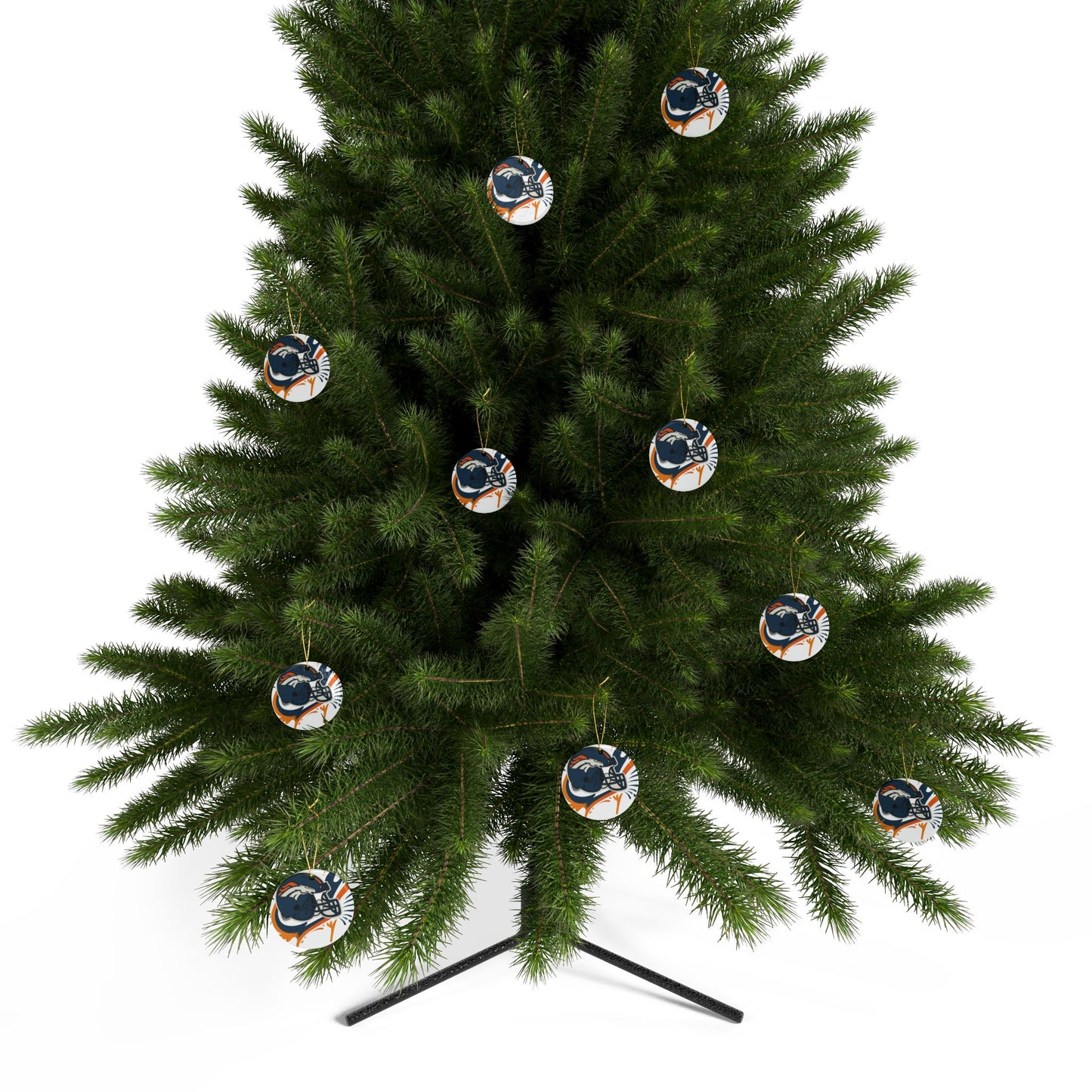 Denver Broncos Ceramic Ornaments | Sports Tree Decor | Holiday Gifts | Fan Decorations | Christmas Ornaments