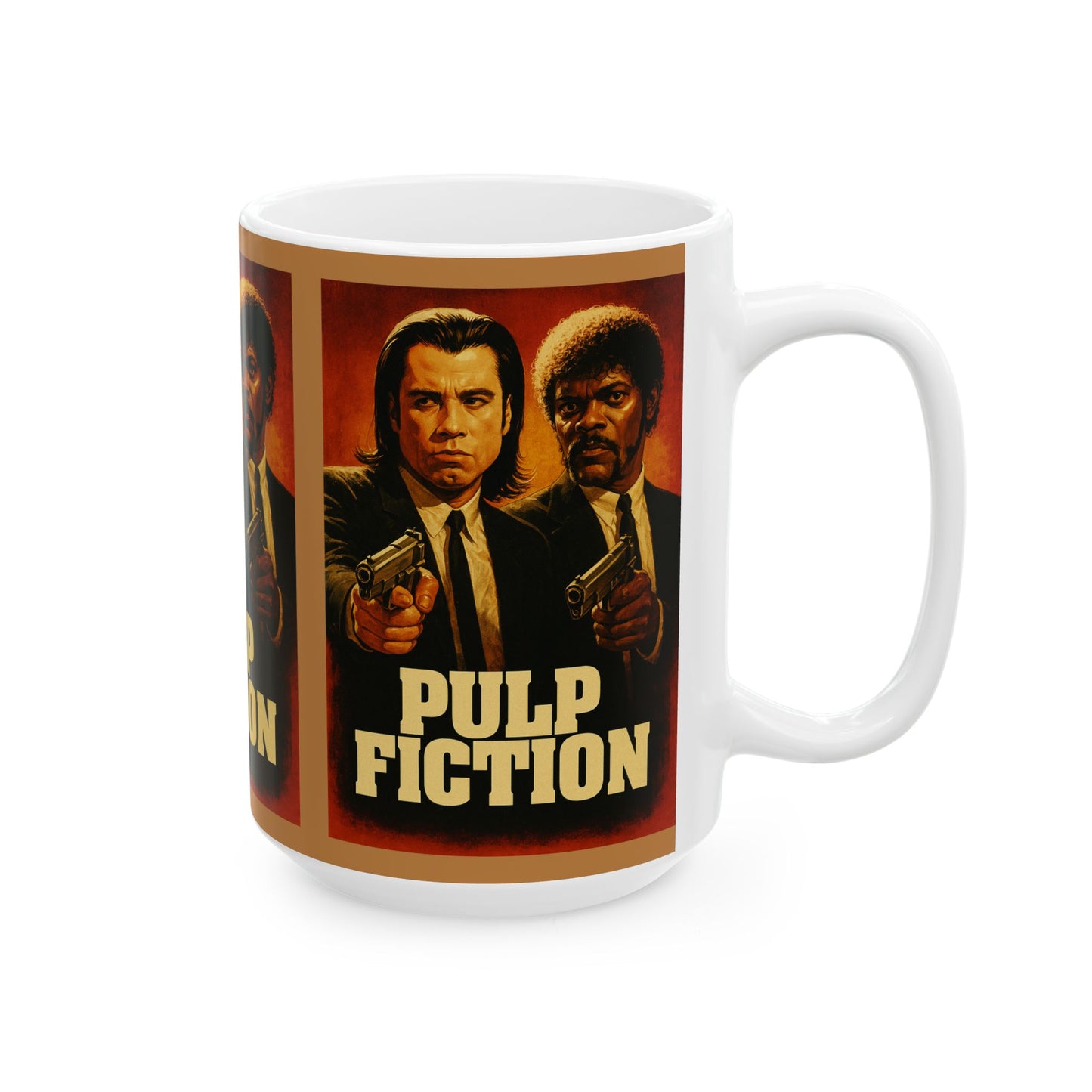 Pulp Fiction Ceramic Mug, Movie Lover Gift, Coffee Cup, Retro Film Merchandise, 11oz & 15oz Options