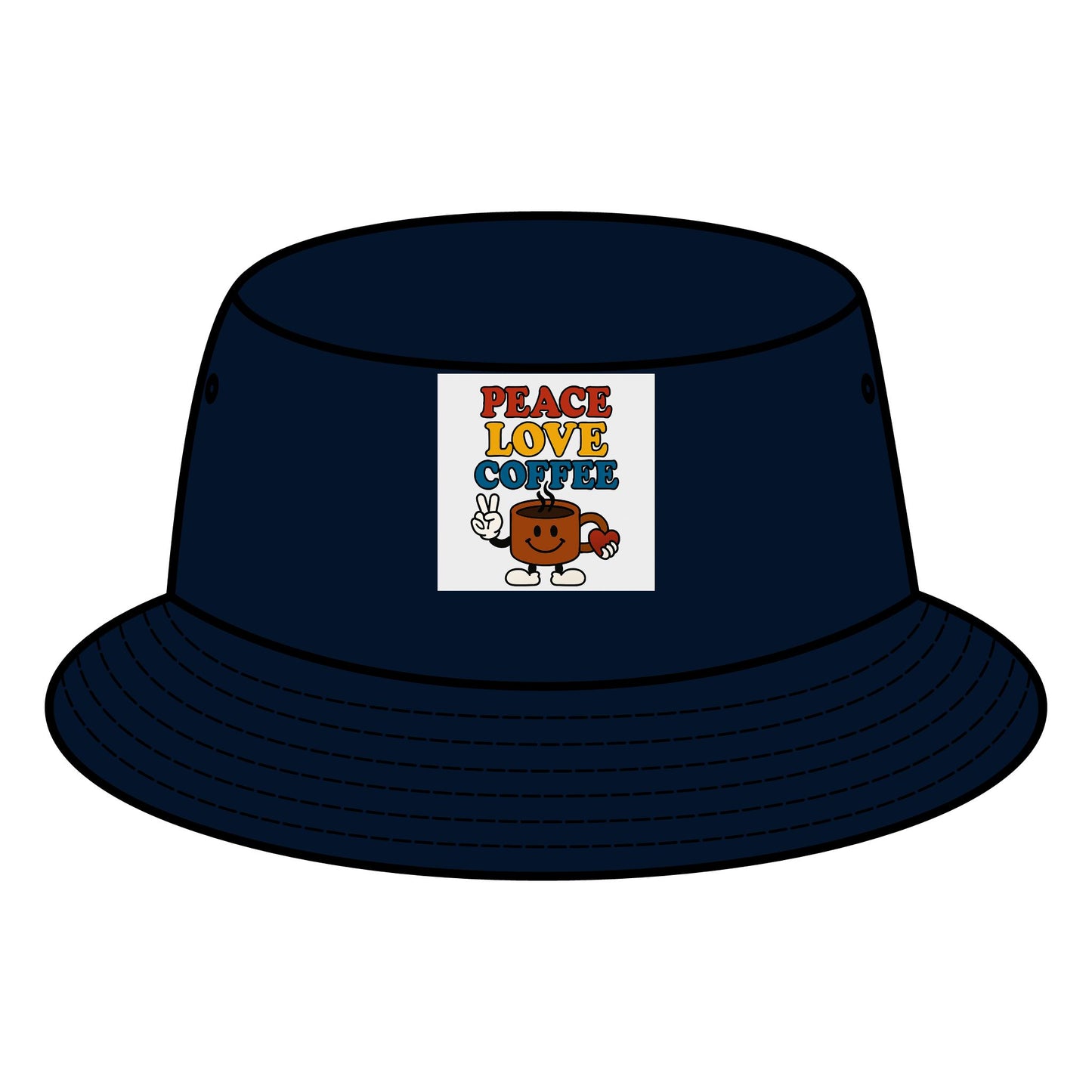 Peace Love Coffee Bucket Hat - Fun Summer Accessory, Perfect Gift for Coffee Lovers, Festival Wear, Casual Outing Gear, Stylish Sun [...]