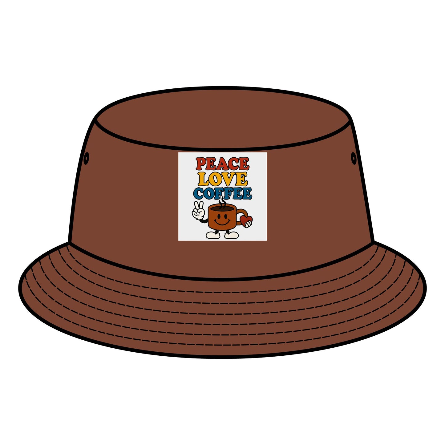 Peace Love Coffee Bucket Hat - Fun Summer Accessory, Perfect Gift for Coffee Lovers, Festival Wear, Casual Outing Gear, Stylish Sun [...]