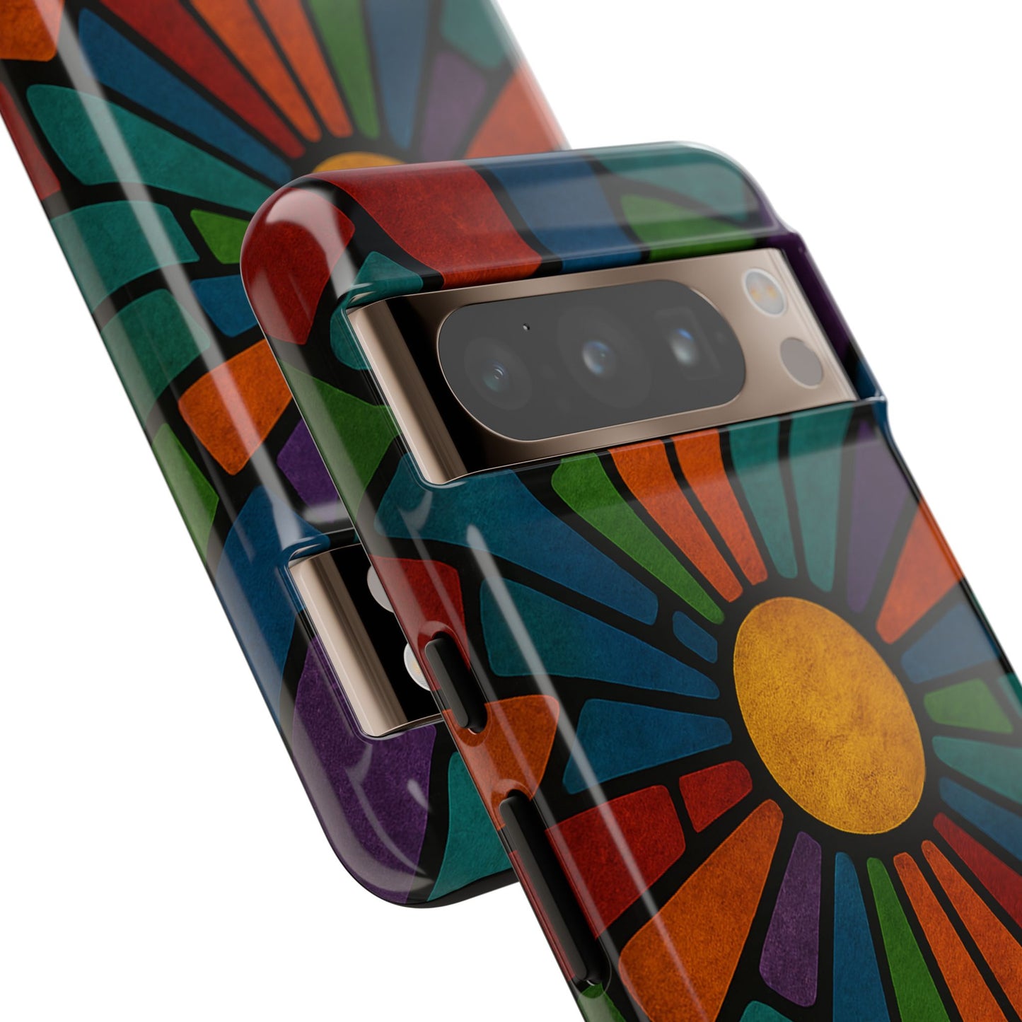 Colorful Stained Glass Phone Case, Tough Cases, Artistic Phone Cover, Vibrant Mobile Accessory, Unique Gift for Art Lovers
