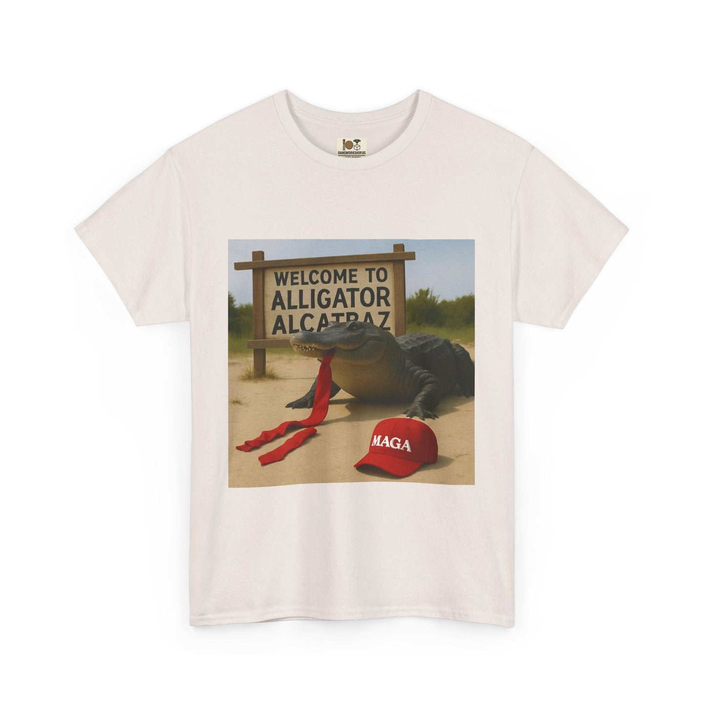 Welcome to Alligator Alcatraz Tee, Funny Animal Shirt, Unisex Cotton Top, Gift for Animal Lovers, Casual Wear, Novelty T-Shirt
