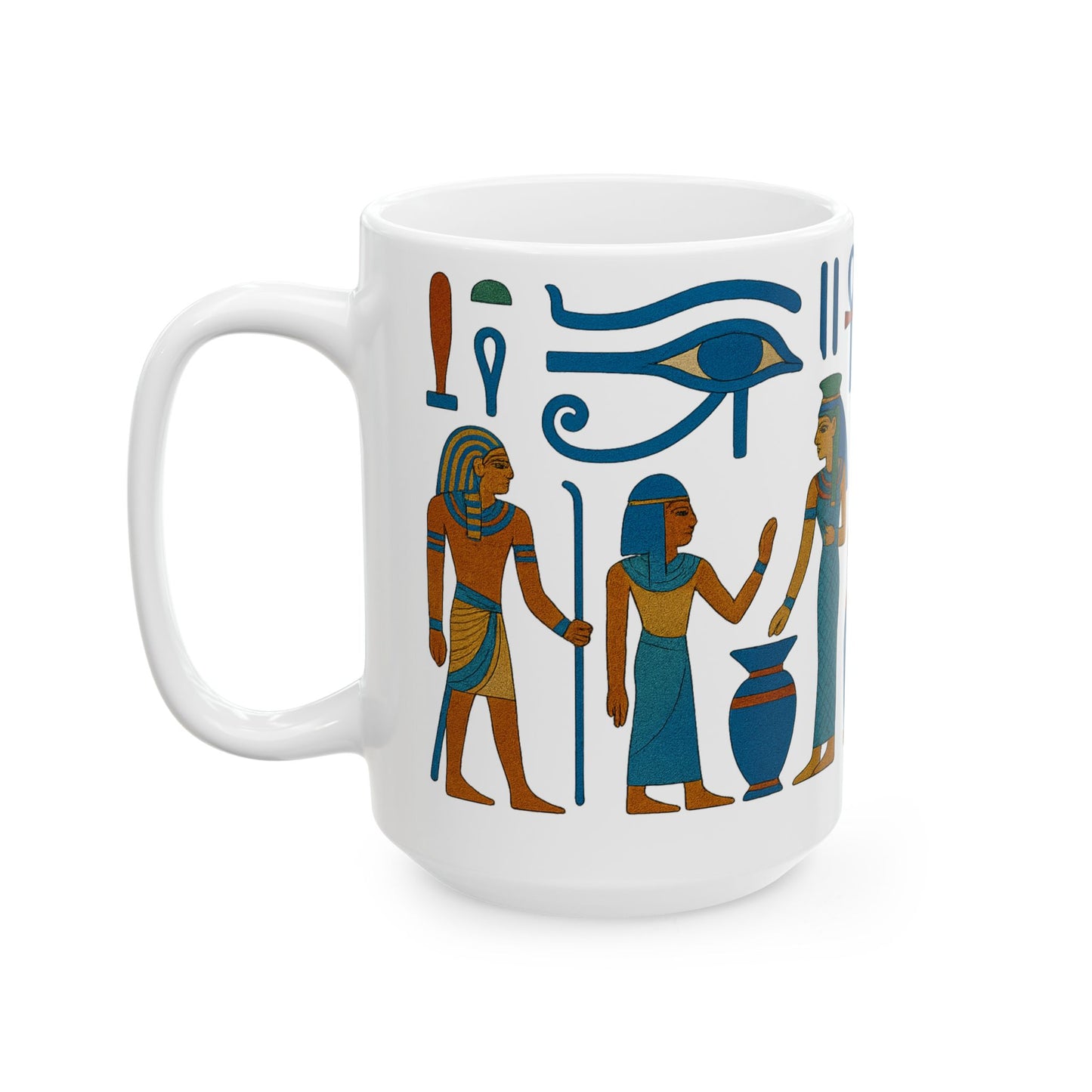 Ancient Egyptian Ceramic Mug, Art Deco Mug, Unique Coffee Cup, Gift for History Lovers, Home Decor, Egyptian