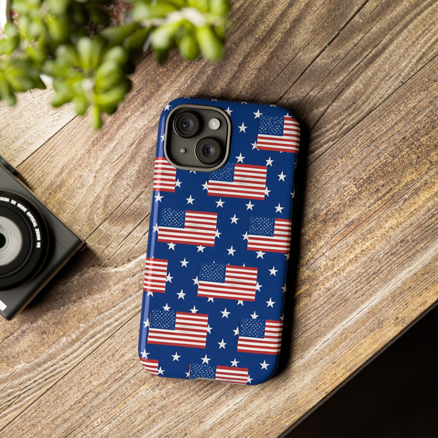 Patriotic Phone Case, Independence Day Accessories, American Flag Design, Star-Spangled Cover, Summer BBQ Gift