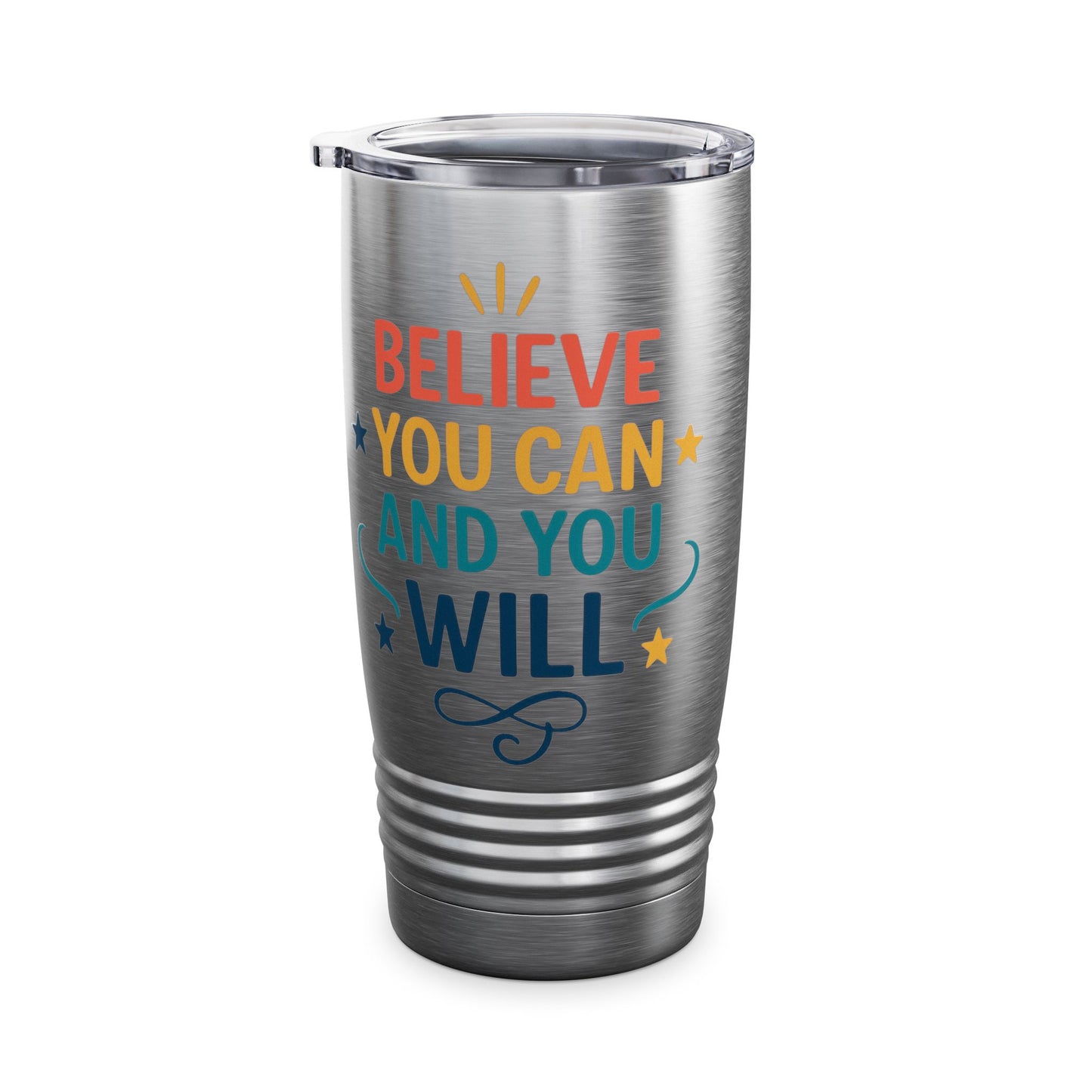 Inspirational Ringneck Tumbler - Believe You Can and You Will, Motivational Travel Mug, Great Gift for Dreamers, Perfect for On-the-Go [...]