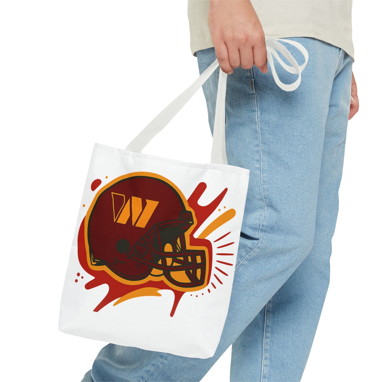 Sporty Tote Bag with Custom Football Helmet Design, Perfect for Game Day, Sports Enthusiasts, Gift for Fans, Everyday Use, Promotion