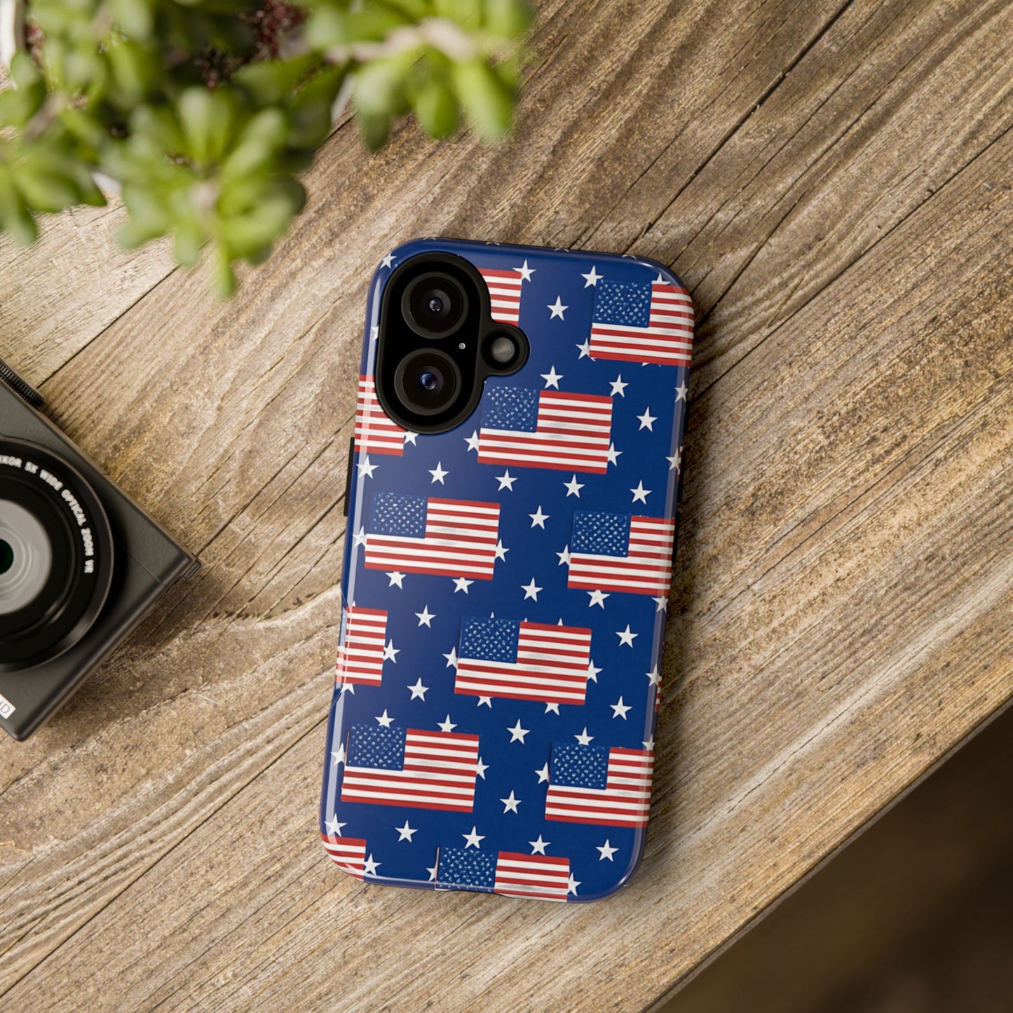 Patriotic Phone Case, Independence Day Accessories, American Flag Design, Star-Spangled Cover, Summer BBQ Gift