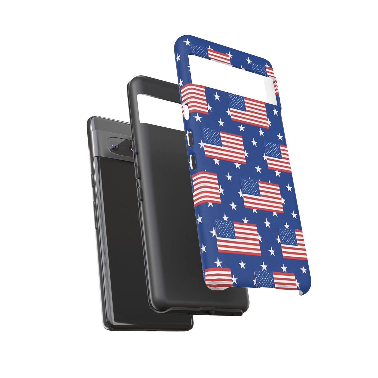 Patriotic Phone Case, Independence Day Accessories, American Flag Design, Star-Spangled Cover, Summer BBQ Gift